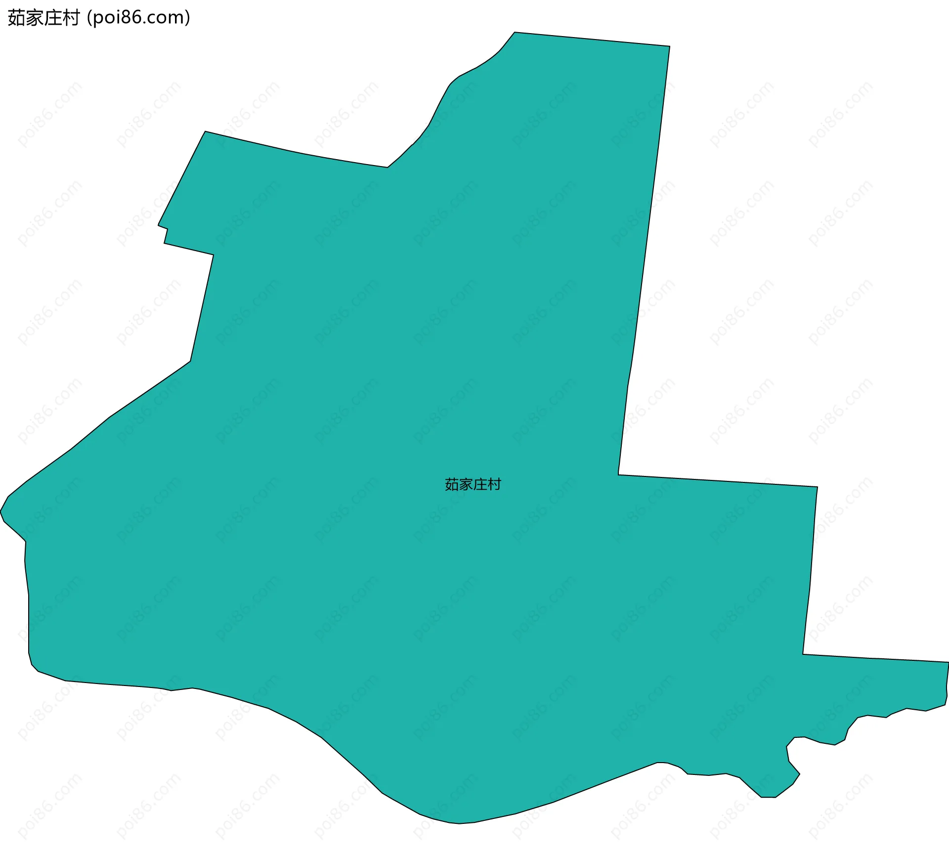 茹家庄村边界地图