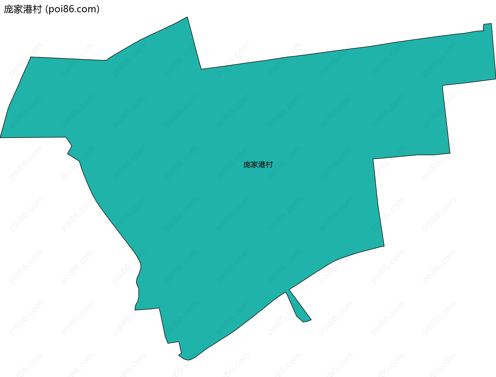 庞家港村边界地图