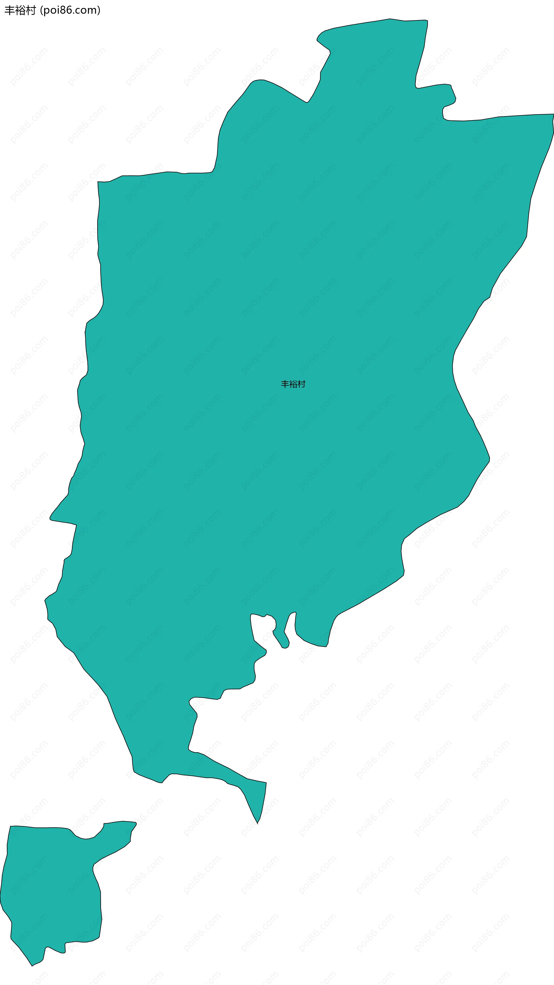 丰裕村边界地图