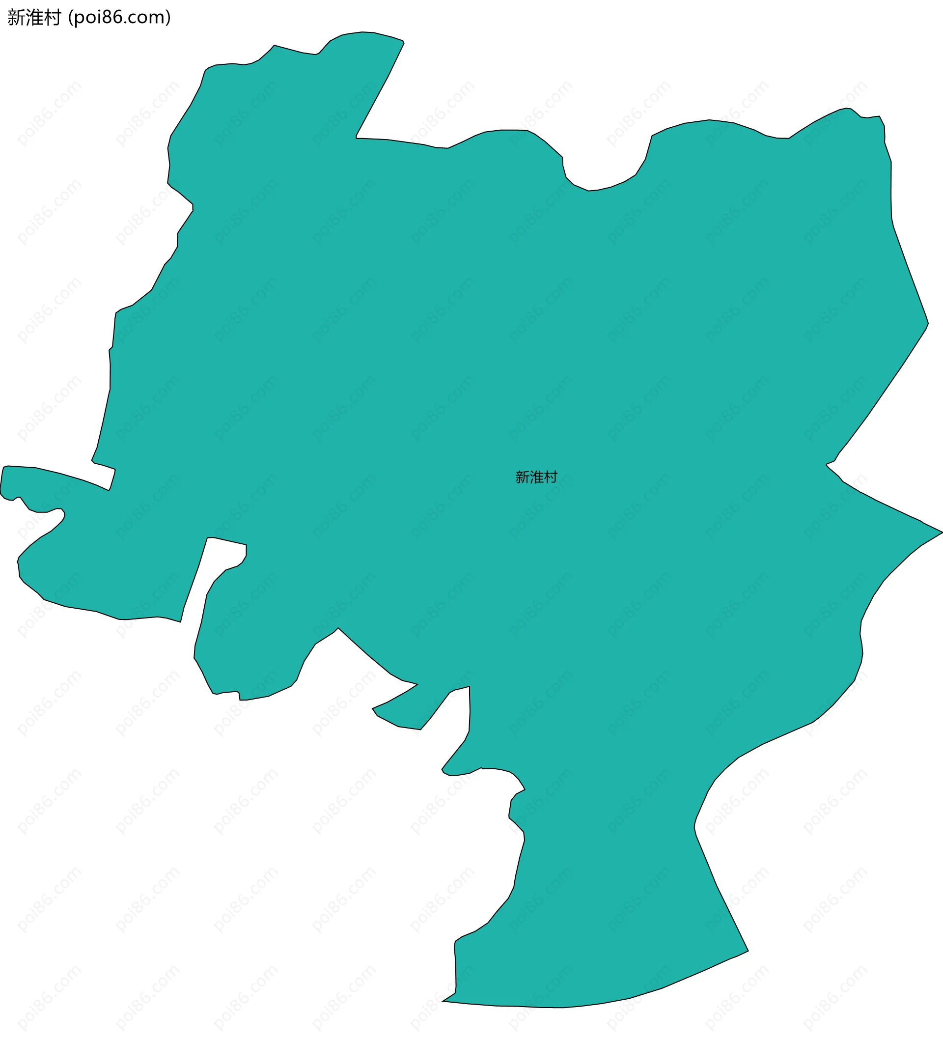 新淮村边界地图