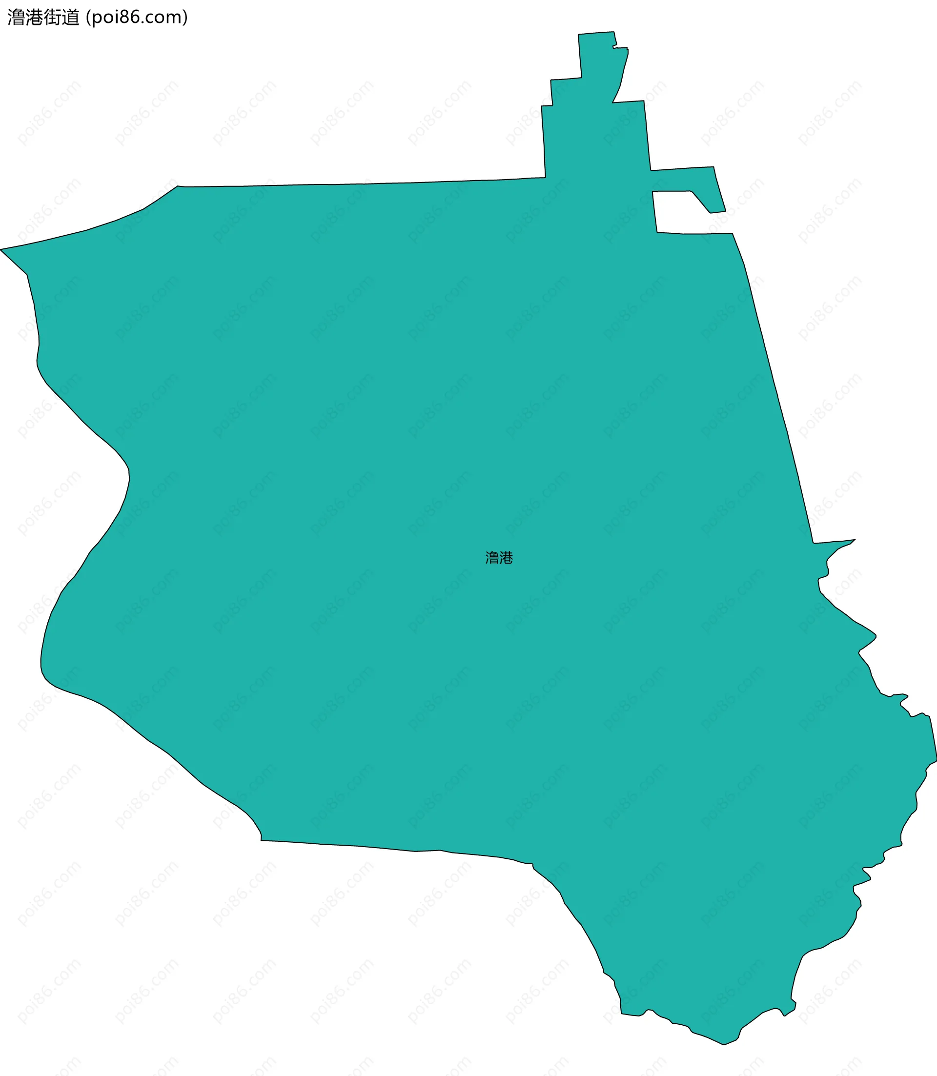 澛港街道边界地图(五级行政区划)