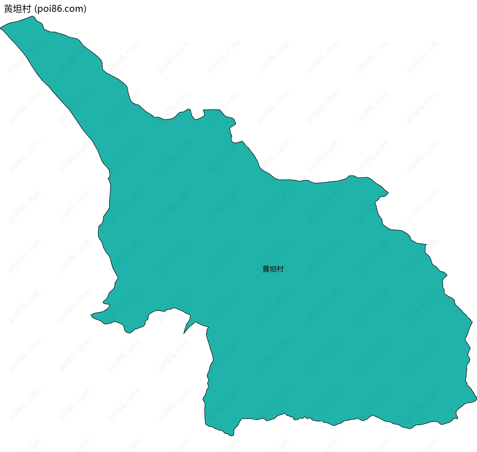 黄坦村边界地图