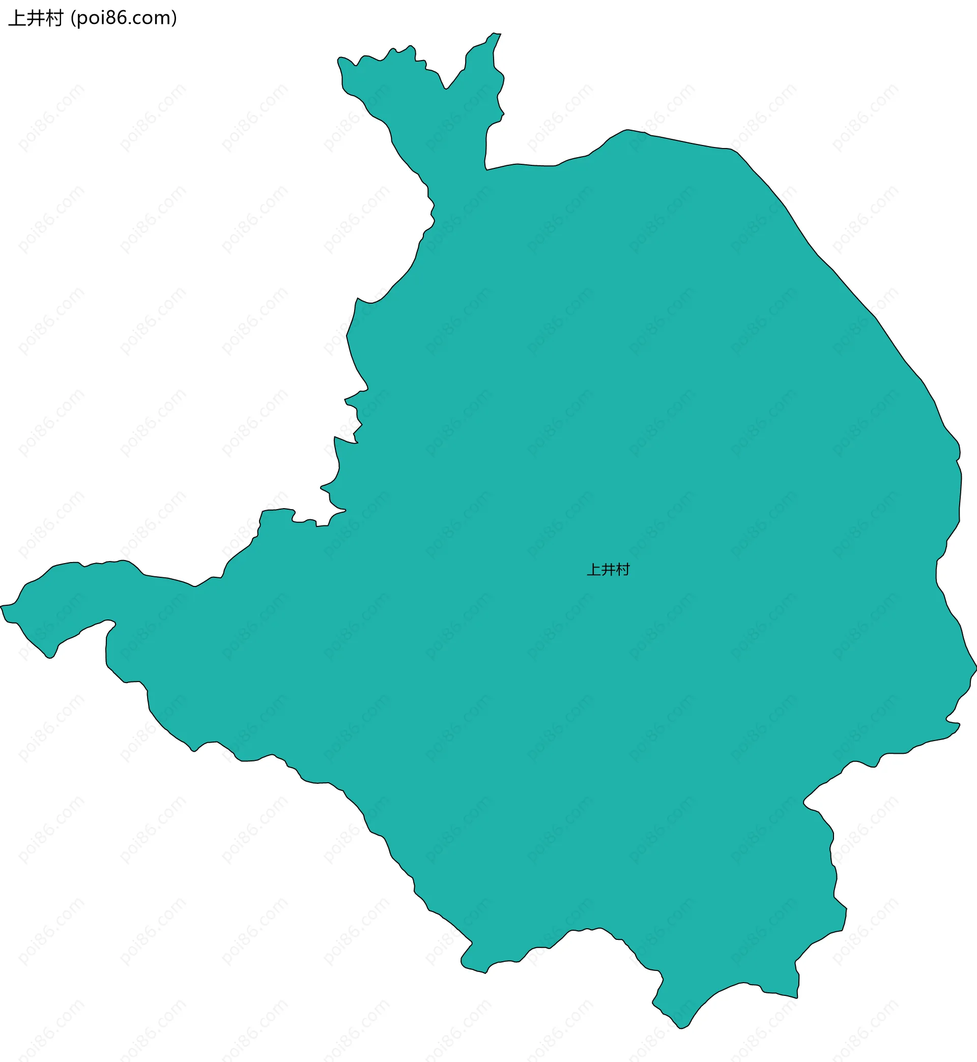 上井村边界地图