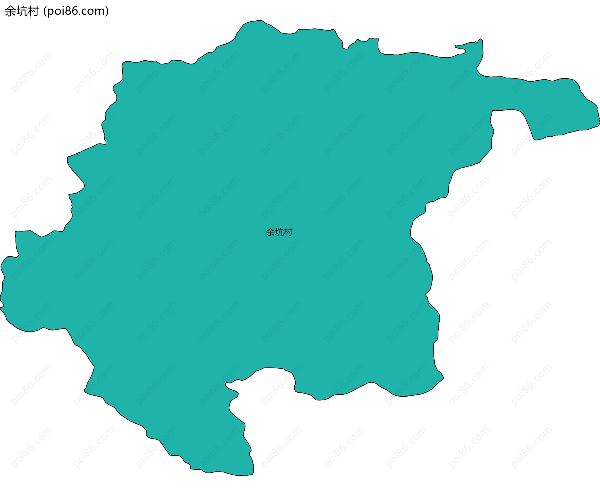 余坑村边界地图