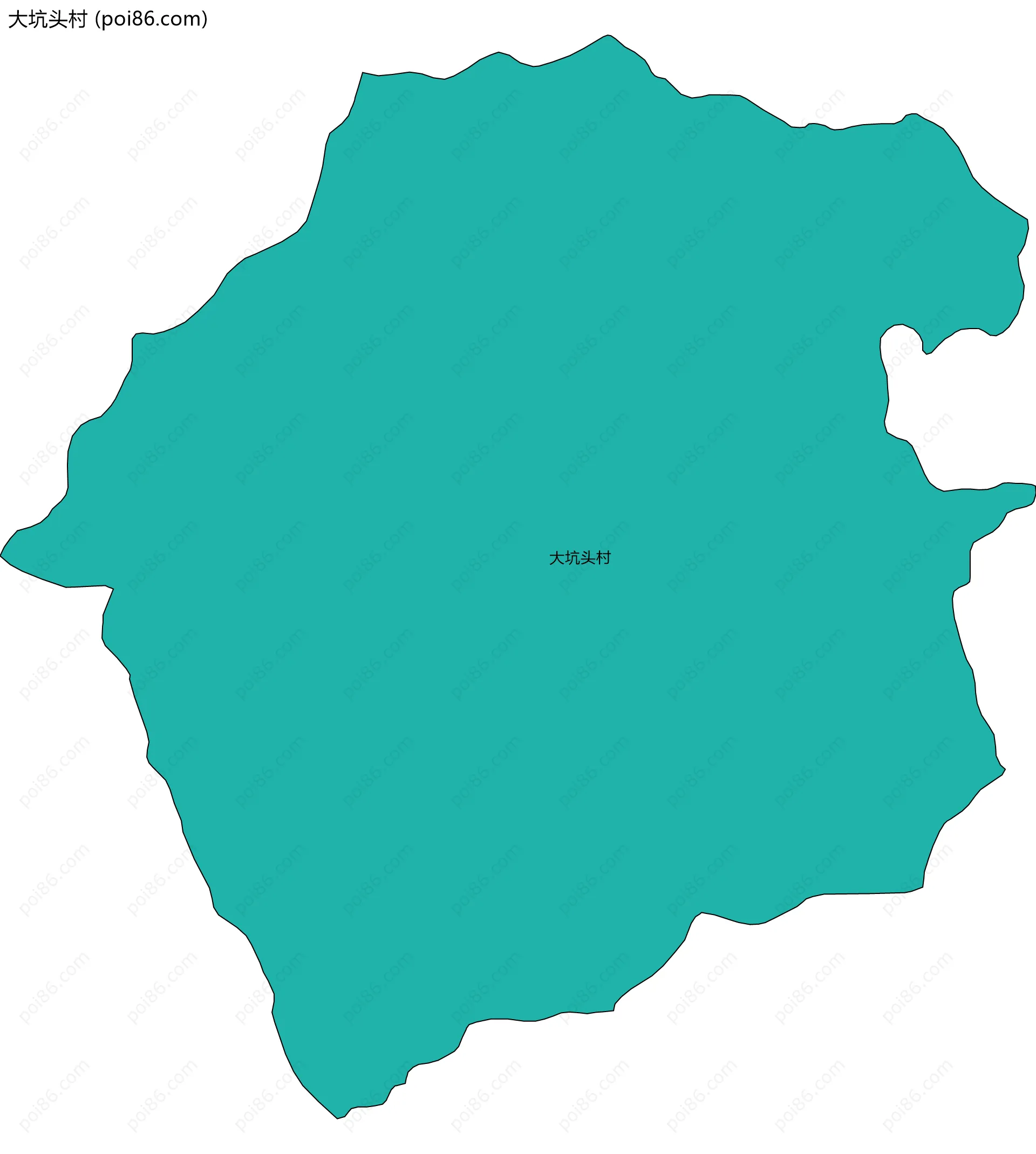 大坑头村边界地图