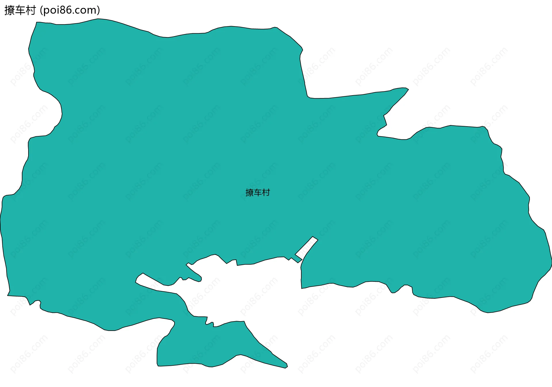 撩车村边界地图