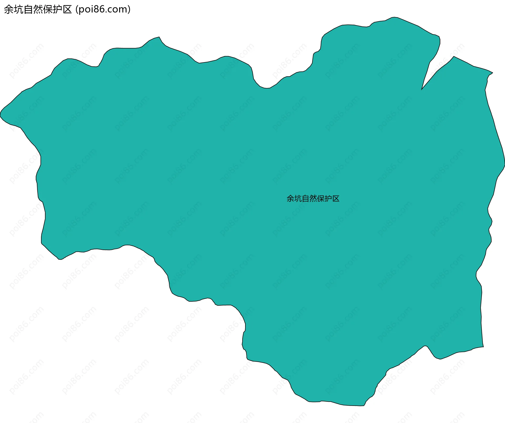 余坑自然保护区边界地图