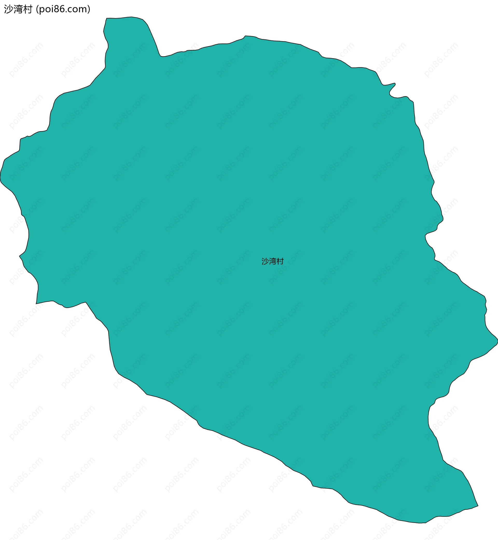 沙湾村边界地图