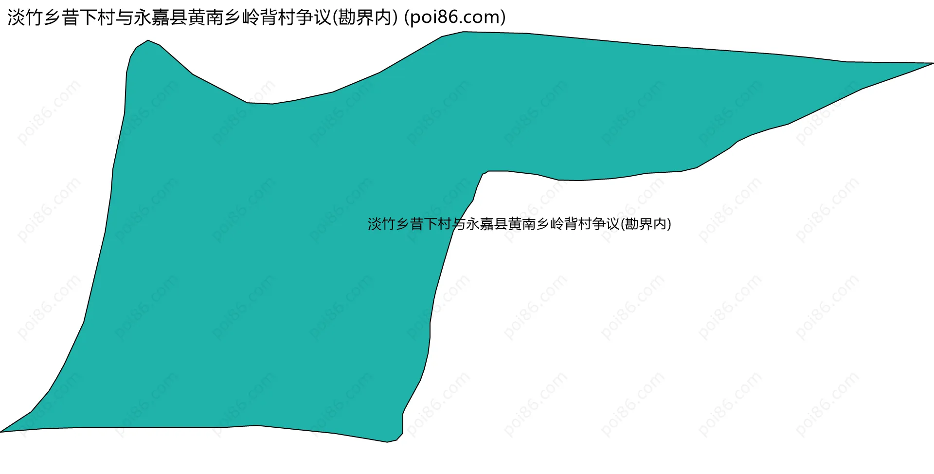 淡竹乡昔下村与永嘉县黄南乡岭背村争议(勘界内)边界地图