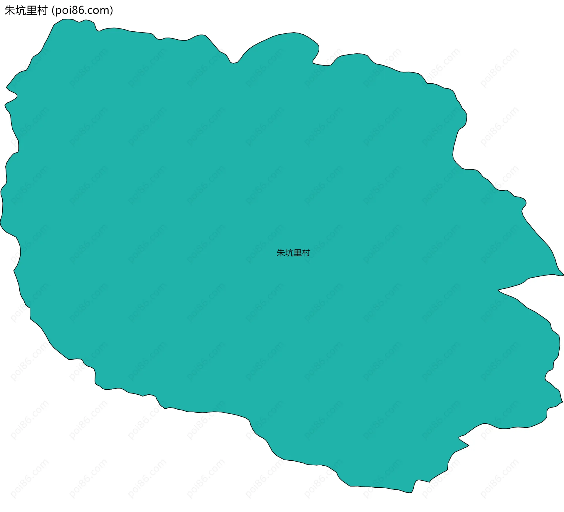 朱坑里村边界地图