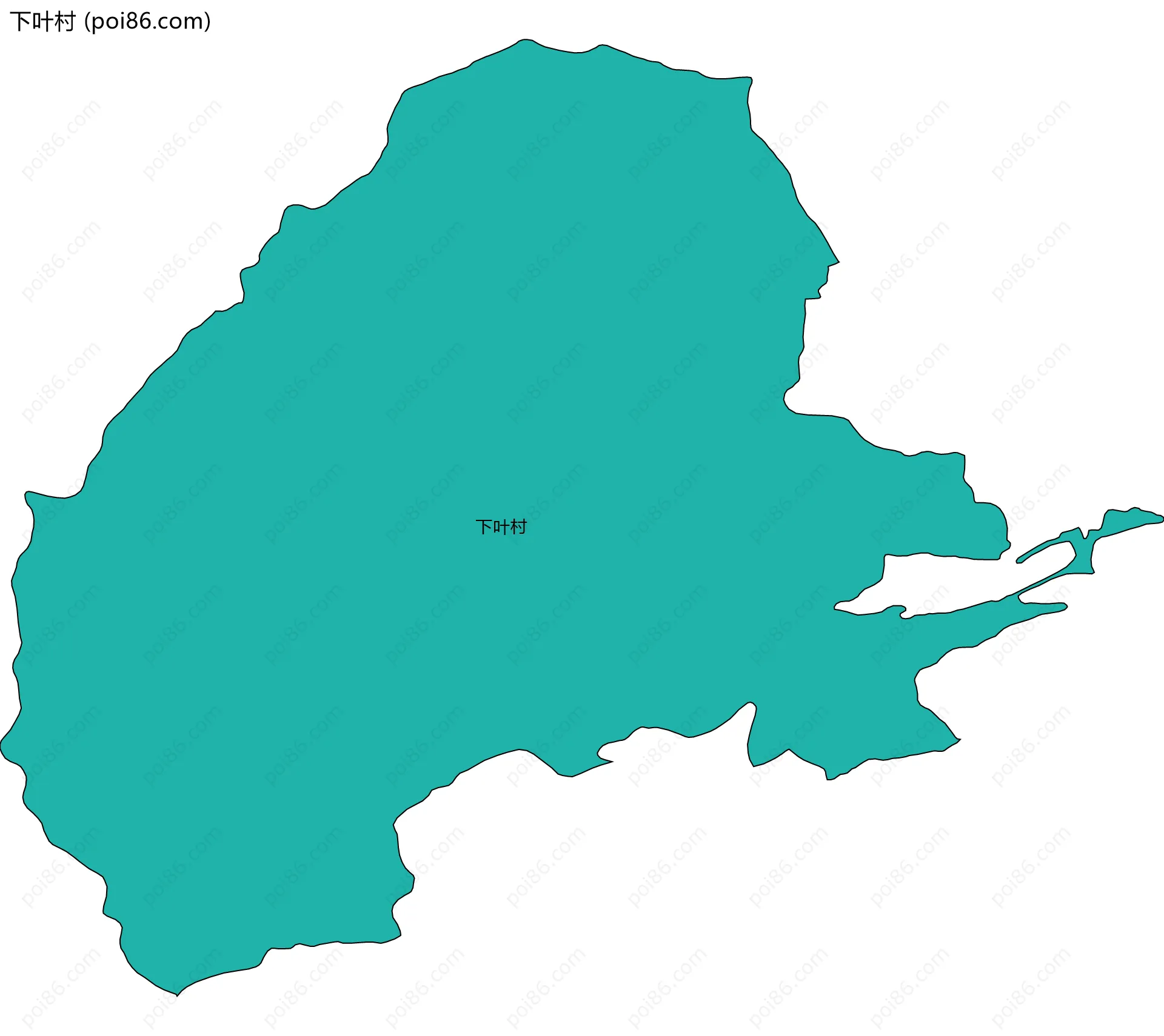 下叶村边界地图