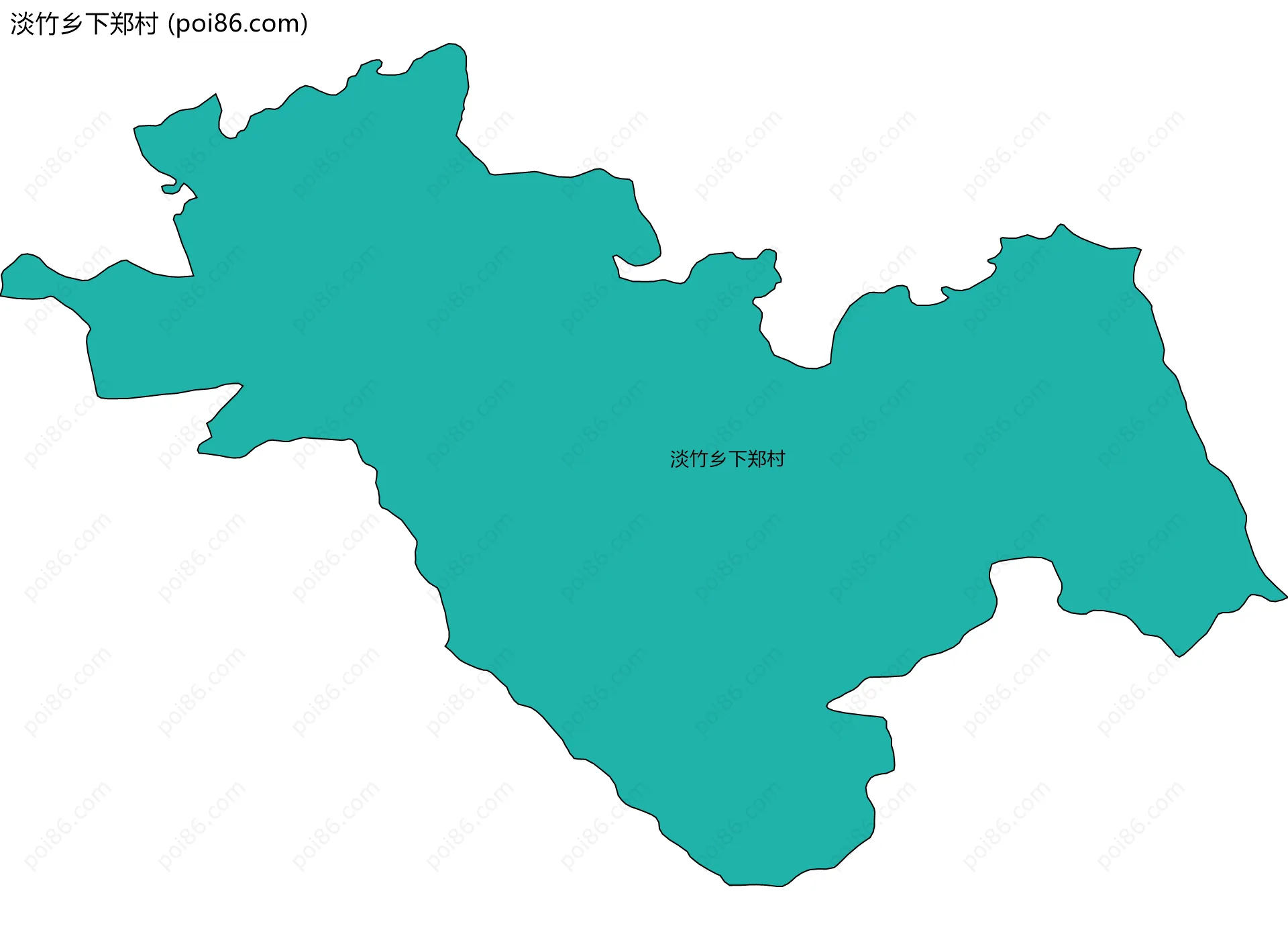 淡竹乡下郑村边界地图