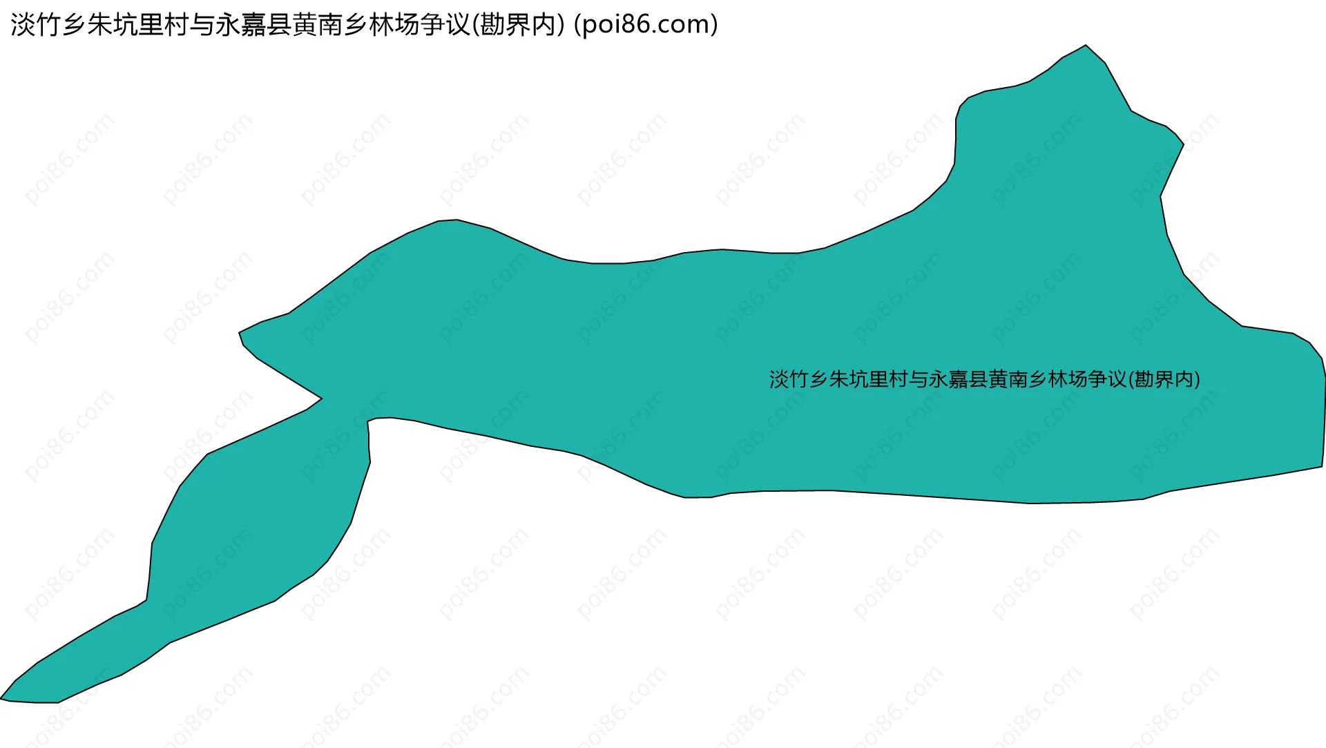 淡竹乡朱坑里村与永嘉县黄南乡林场争议(勘界内)边界地图