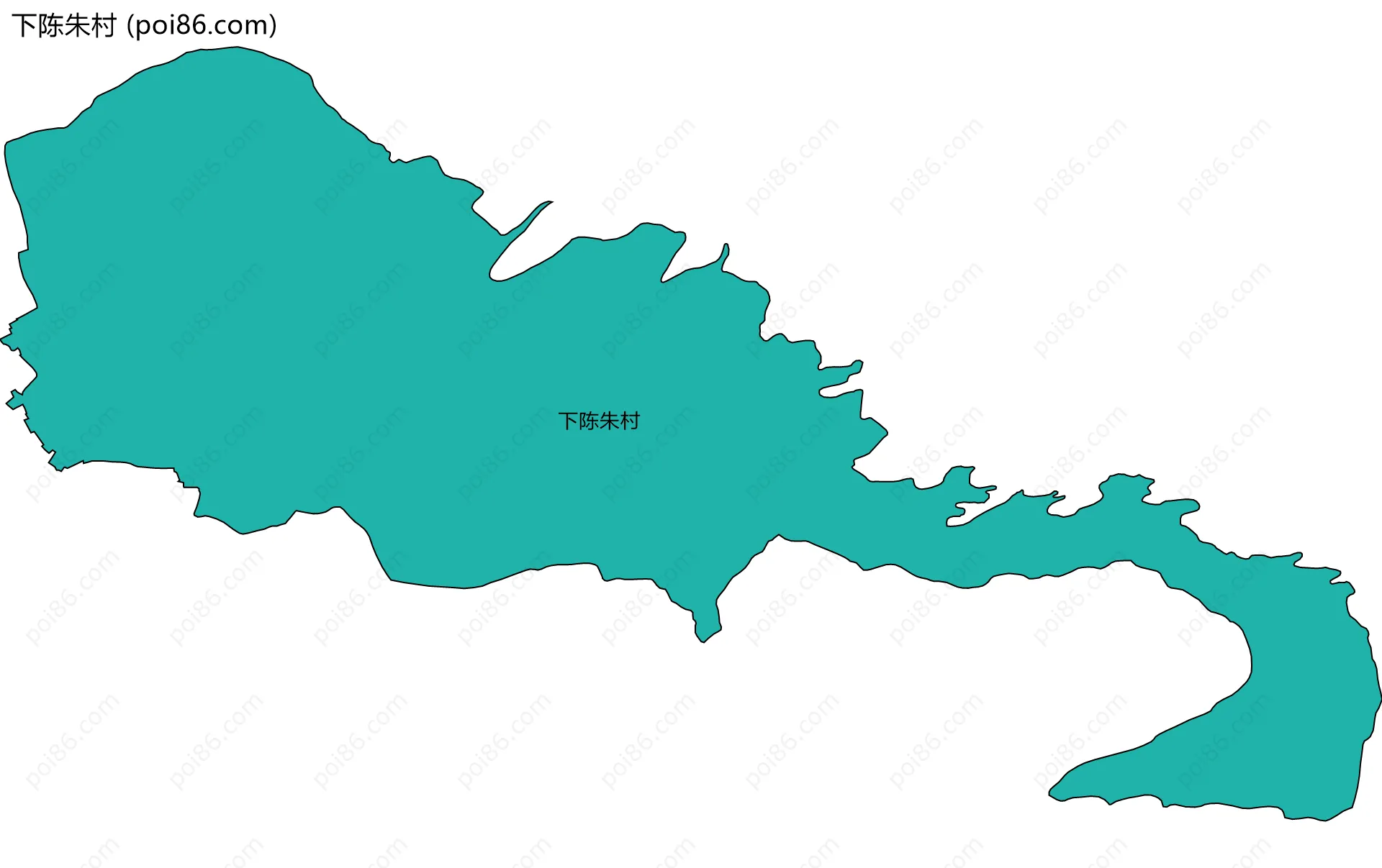 下陈朱村边界地图