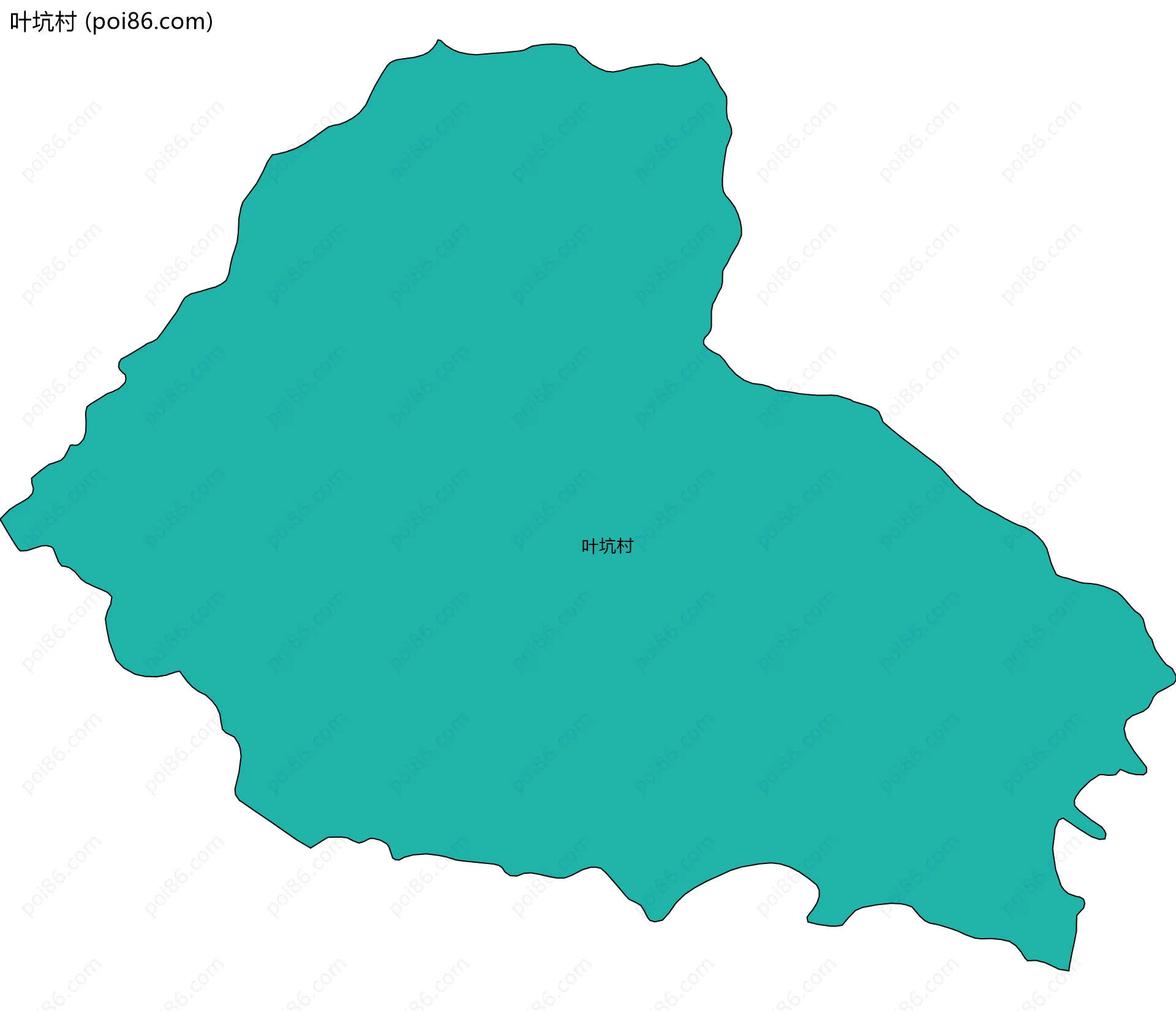 叶坑村边界地图