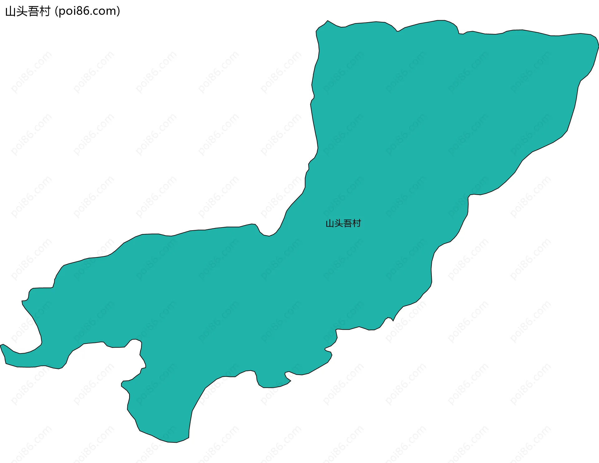 山头吾村边界地图