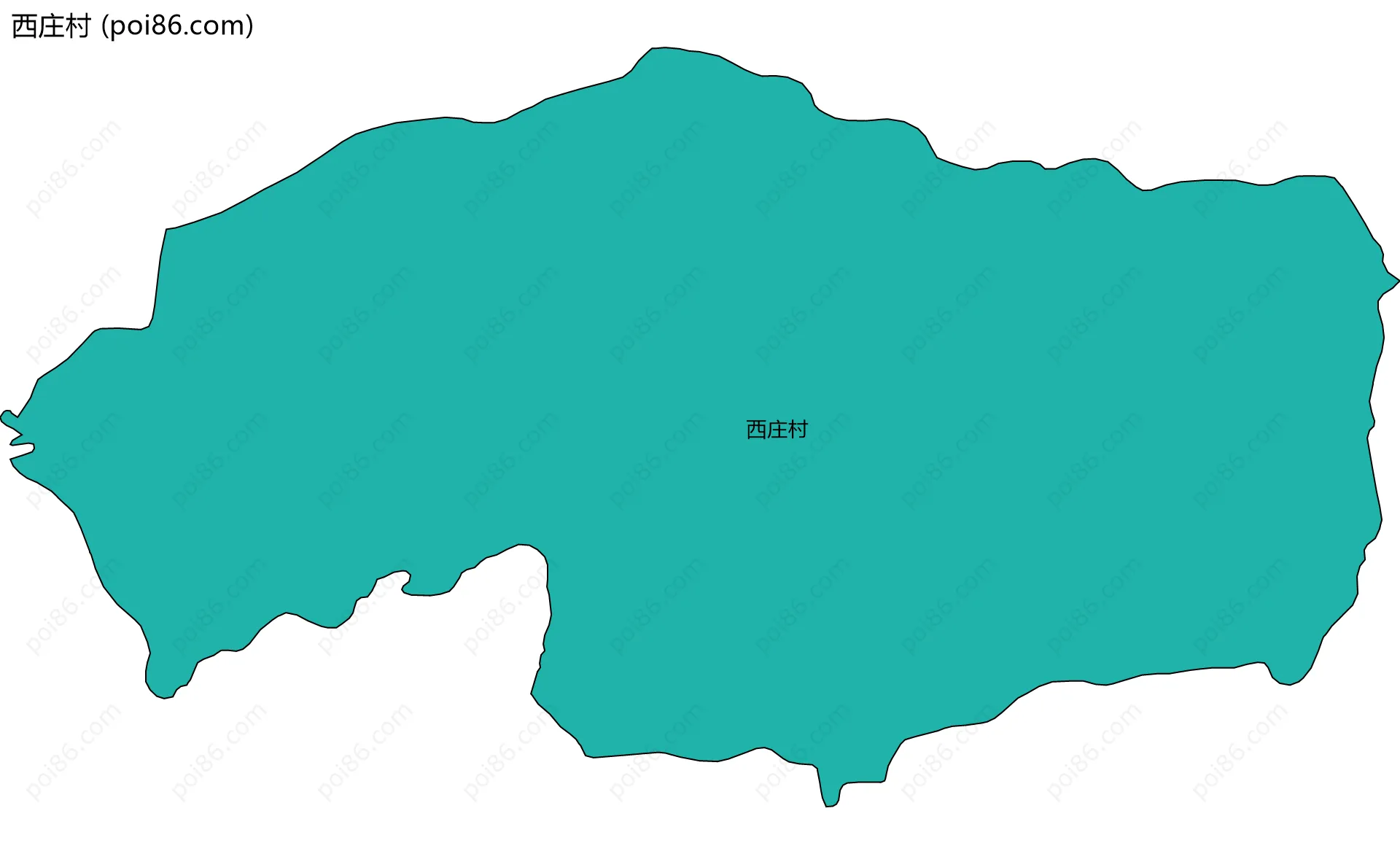 西庄村边界地图