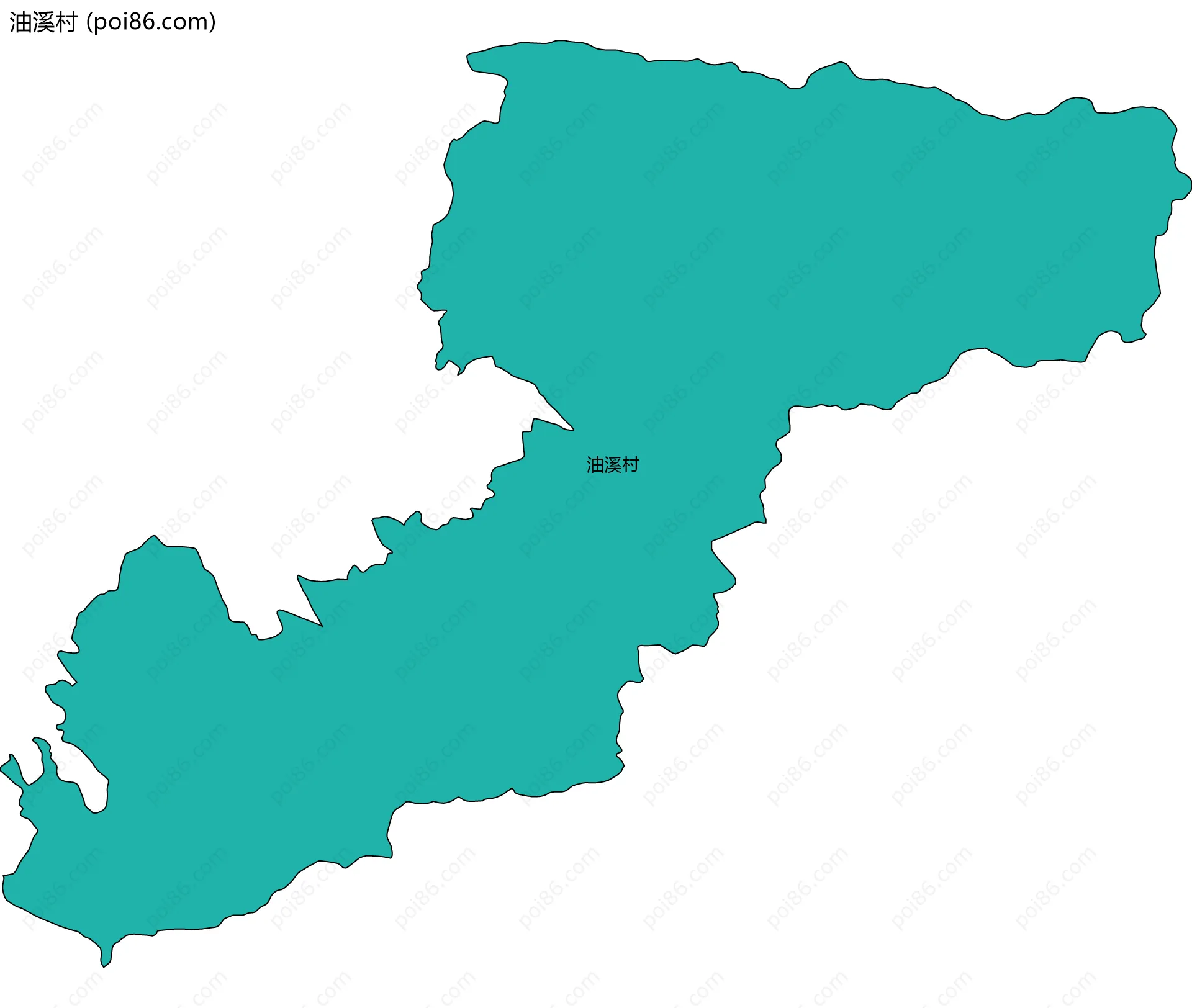 油溪村边界地图