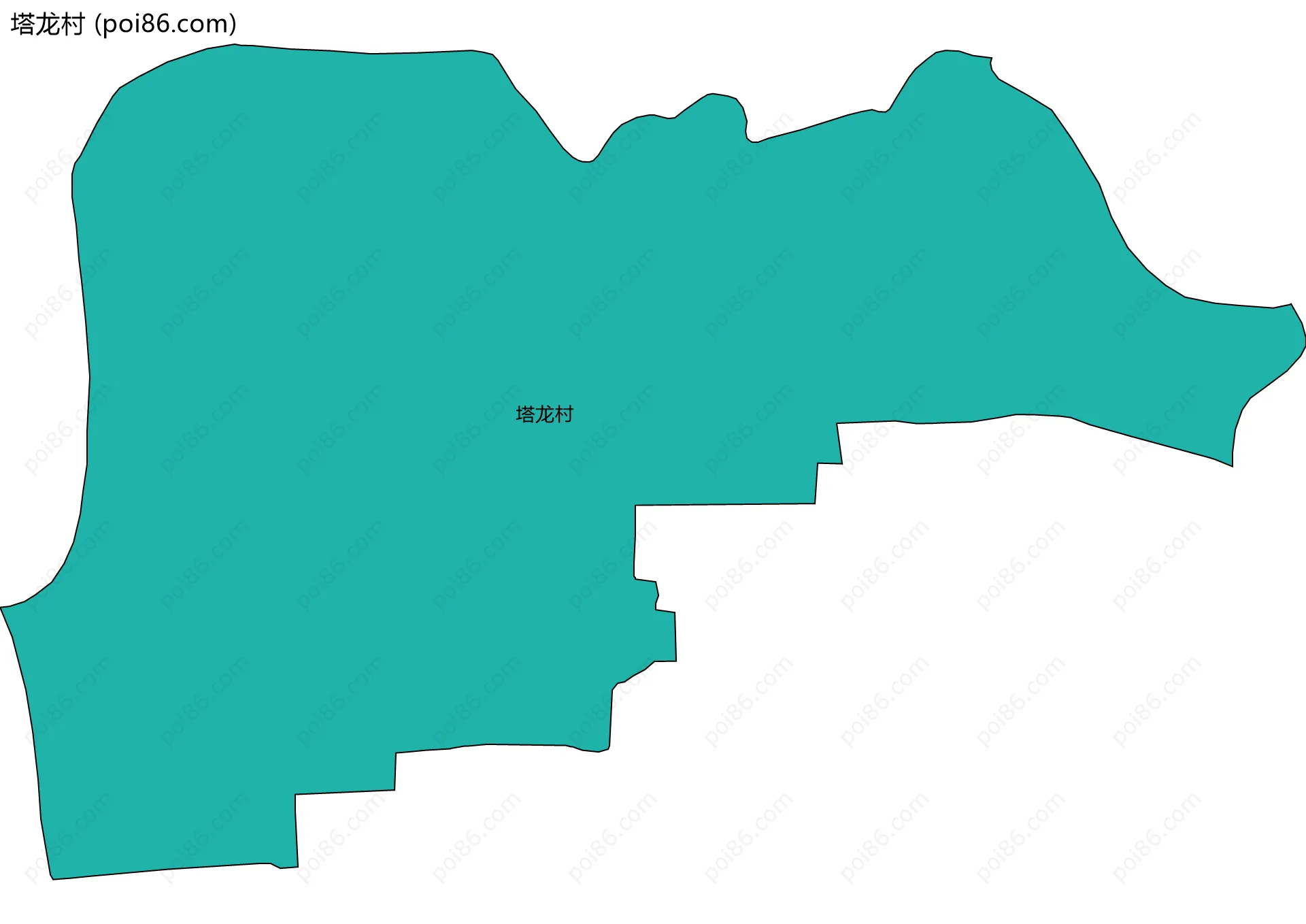 塔龙村边界地图