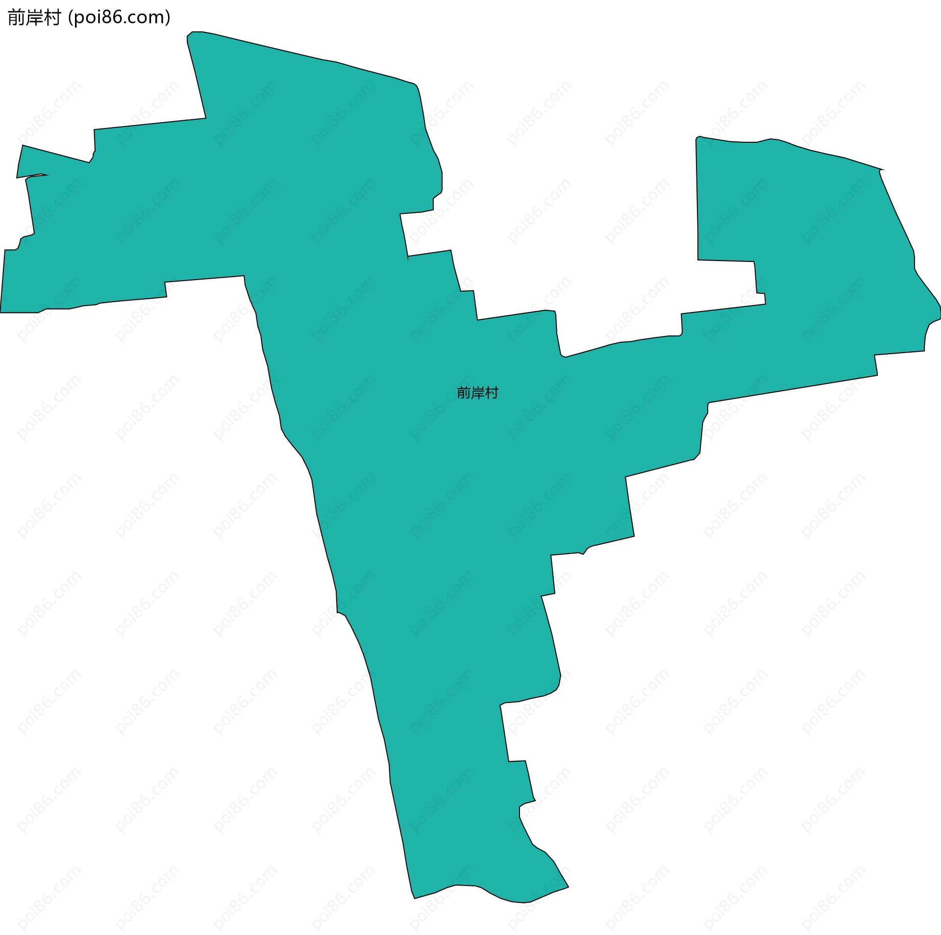 前岸村边界地图