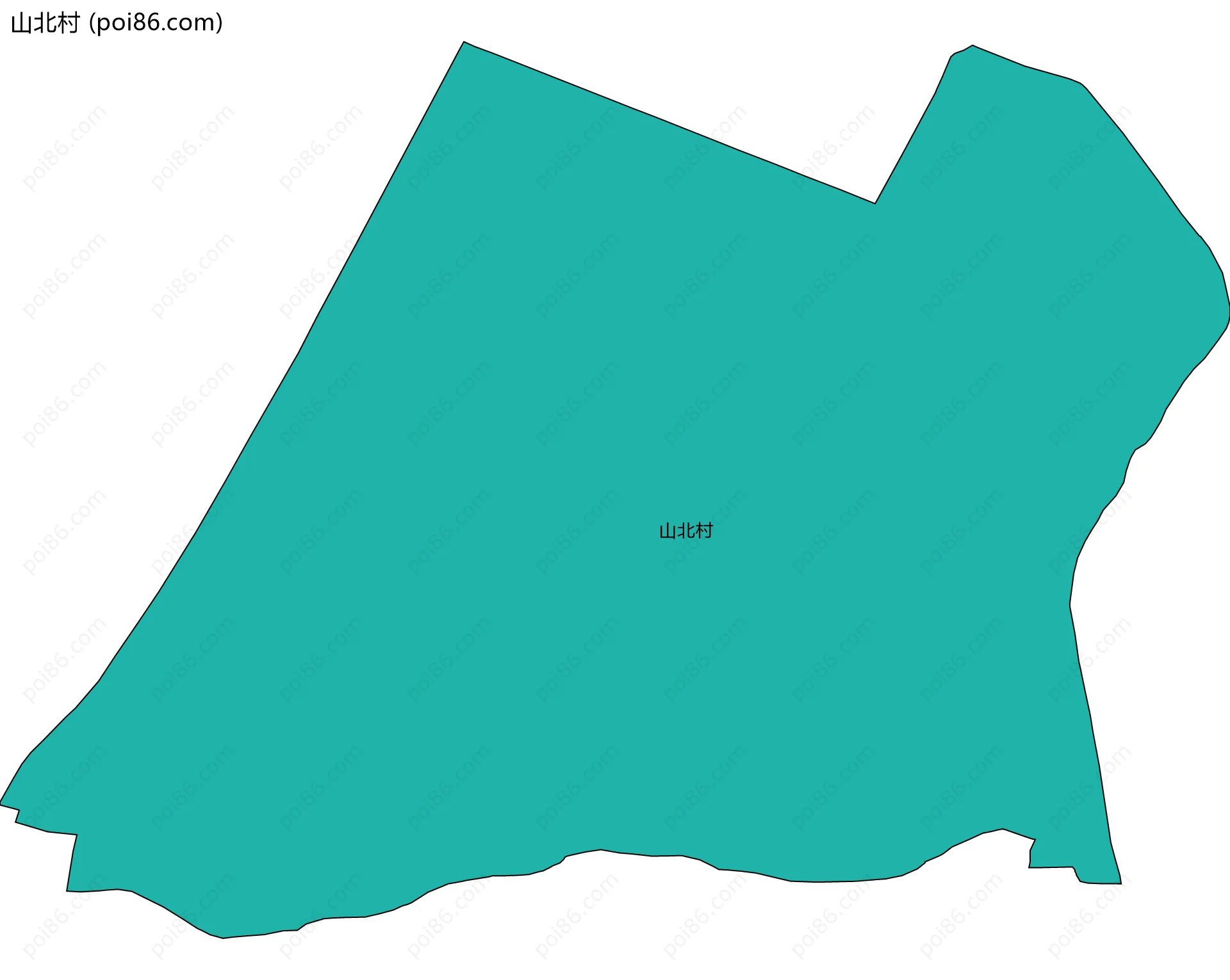山北村边界地图