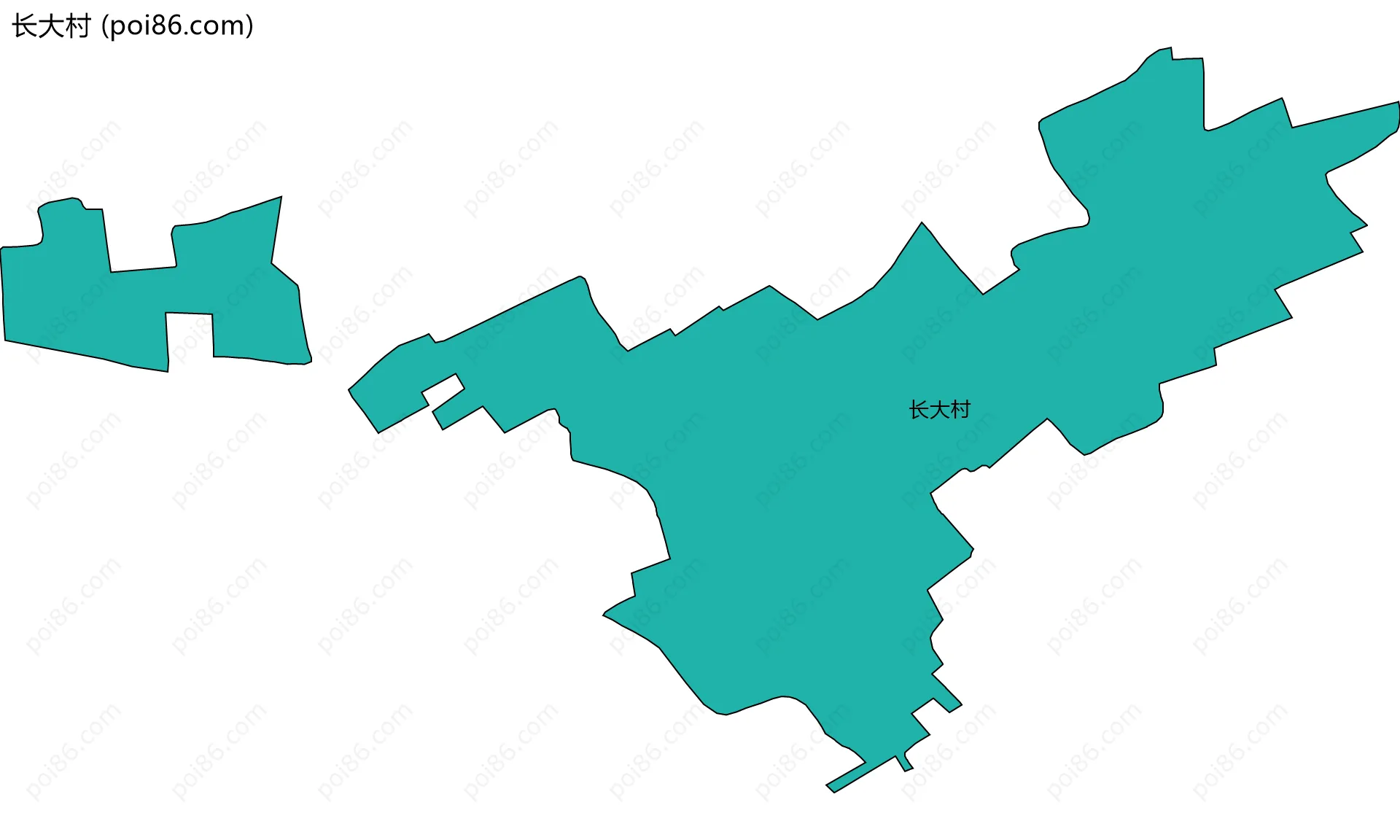 长大村边界地图