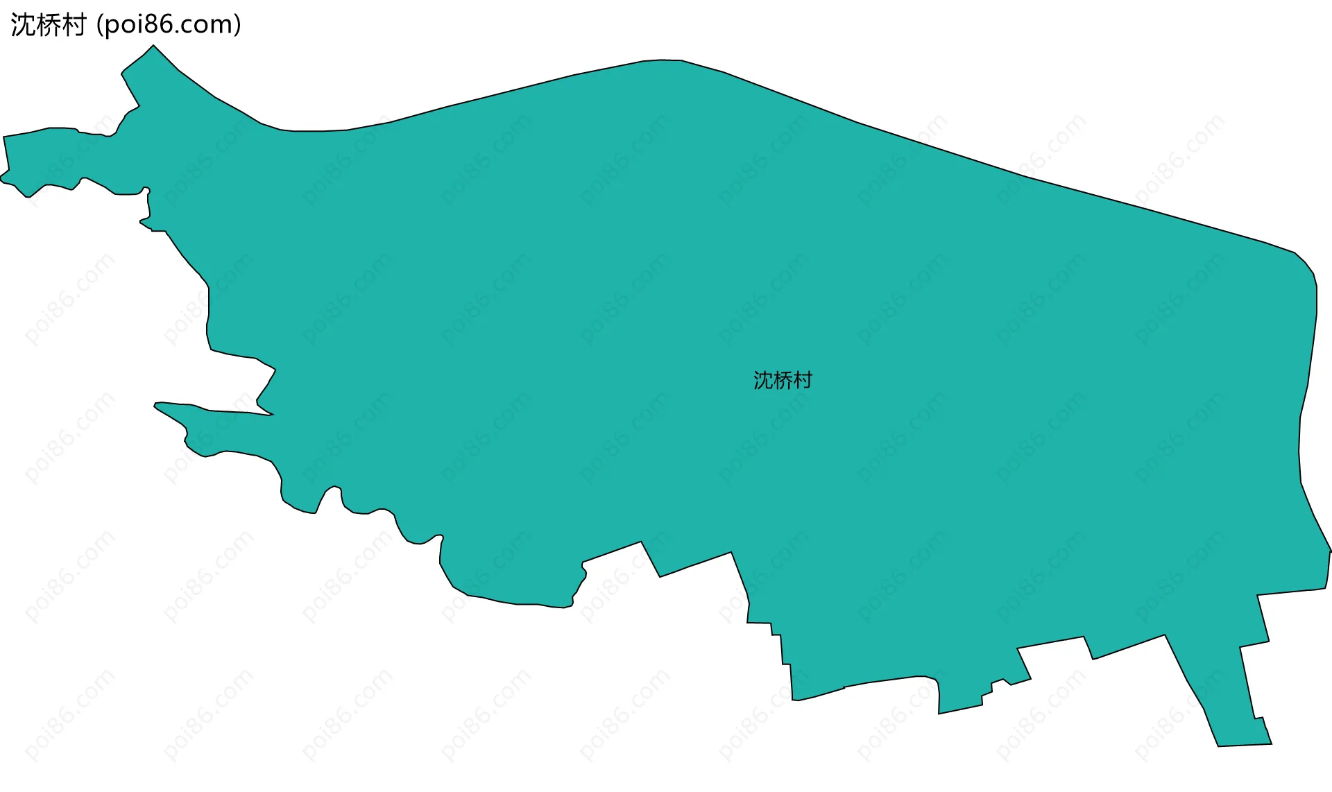 沈桥村边界地图