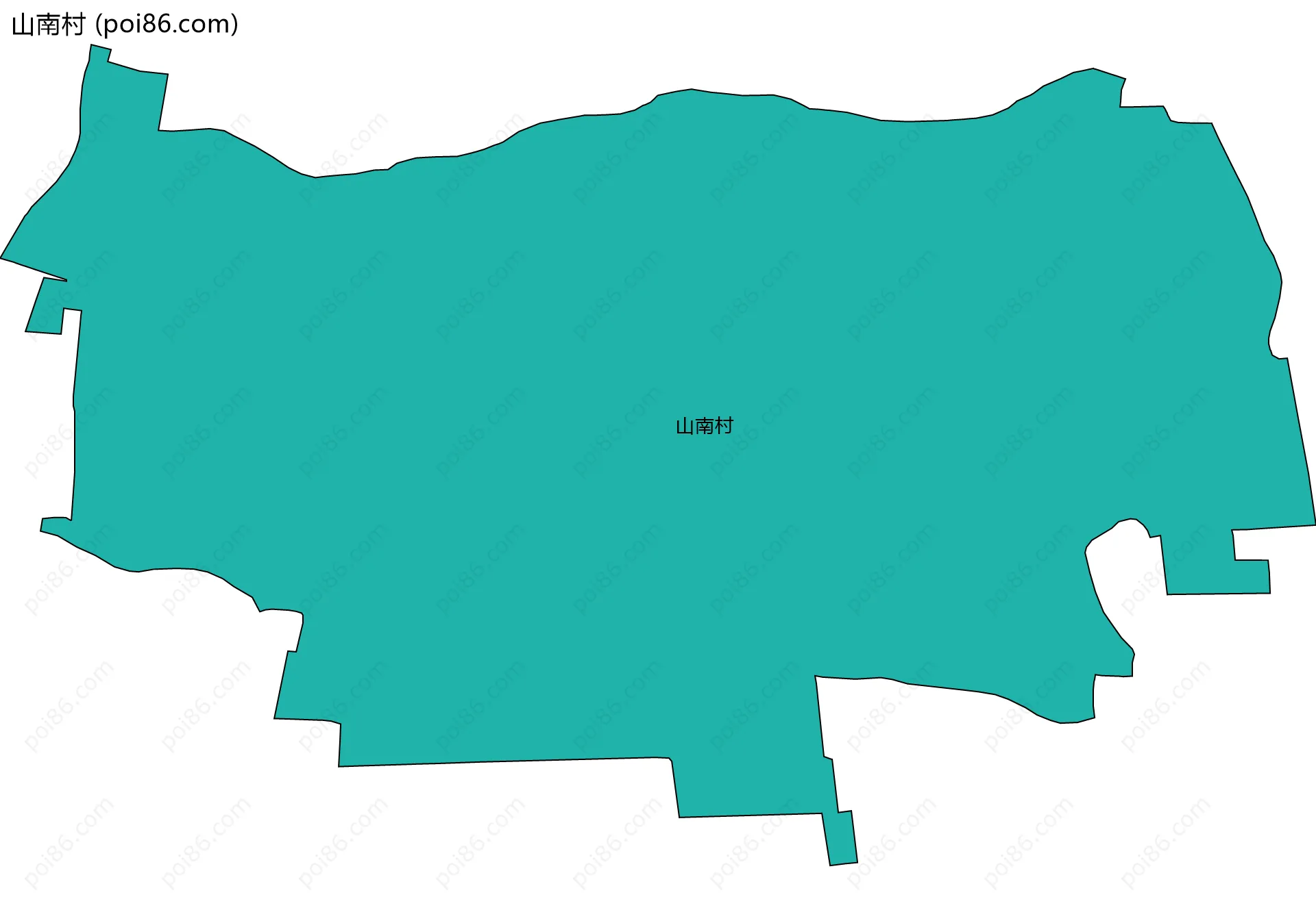 山南村边界地图