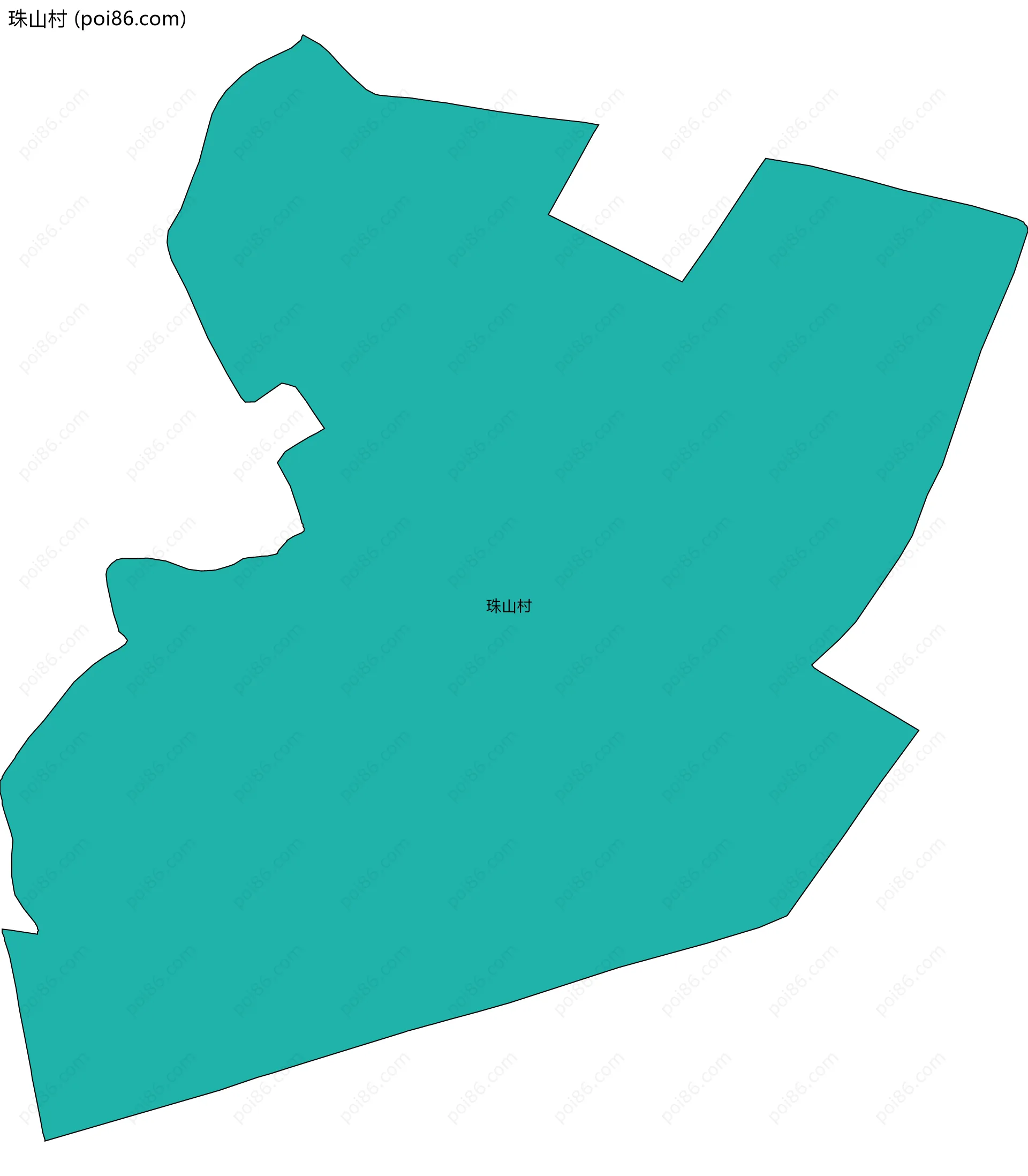 珠山村边界地图