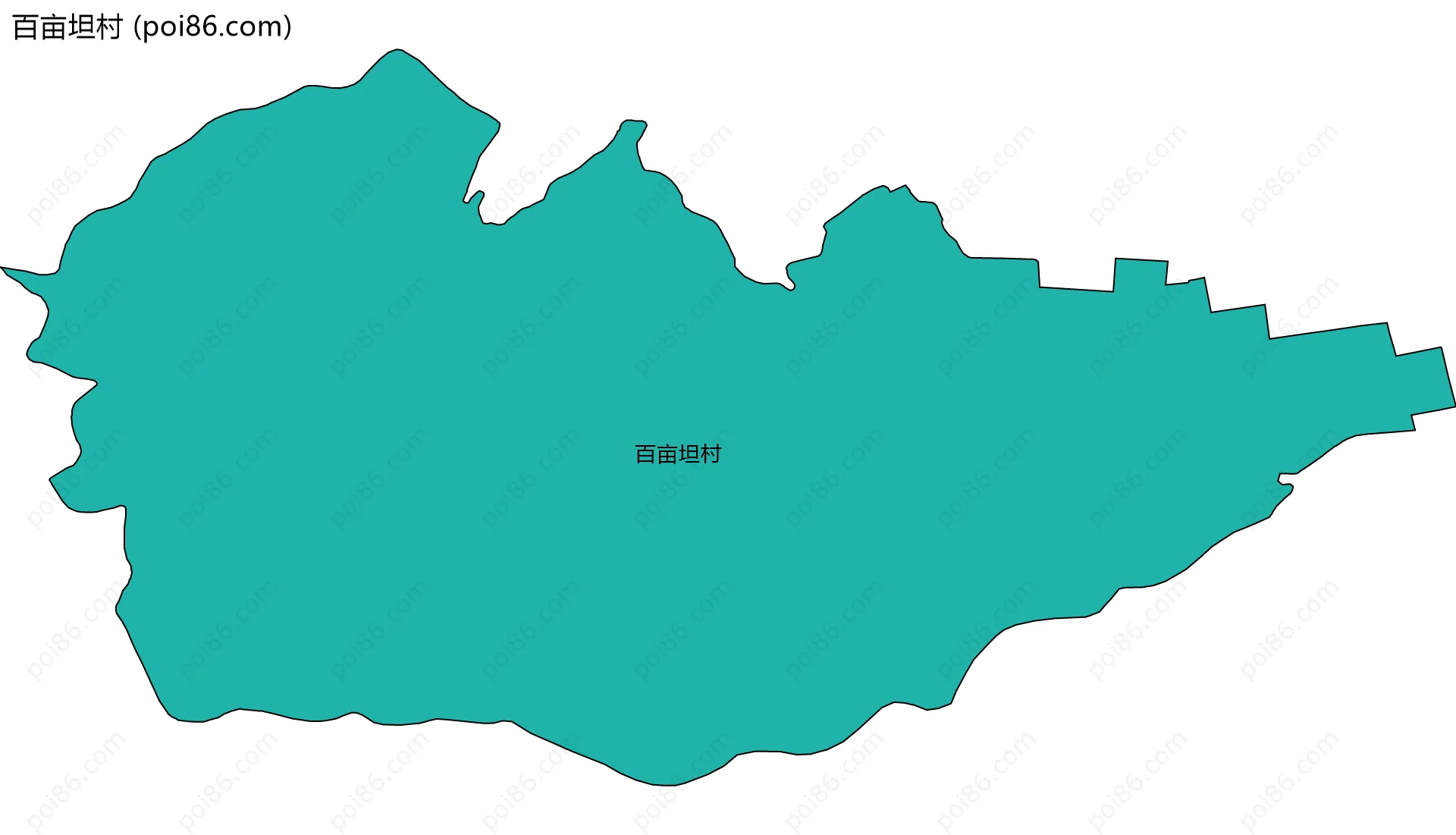 百亩坦村边界地图