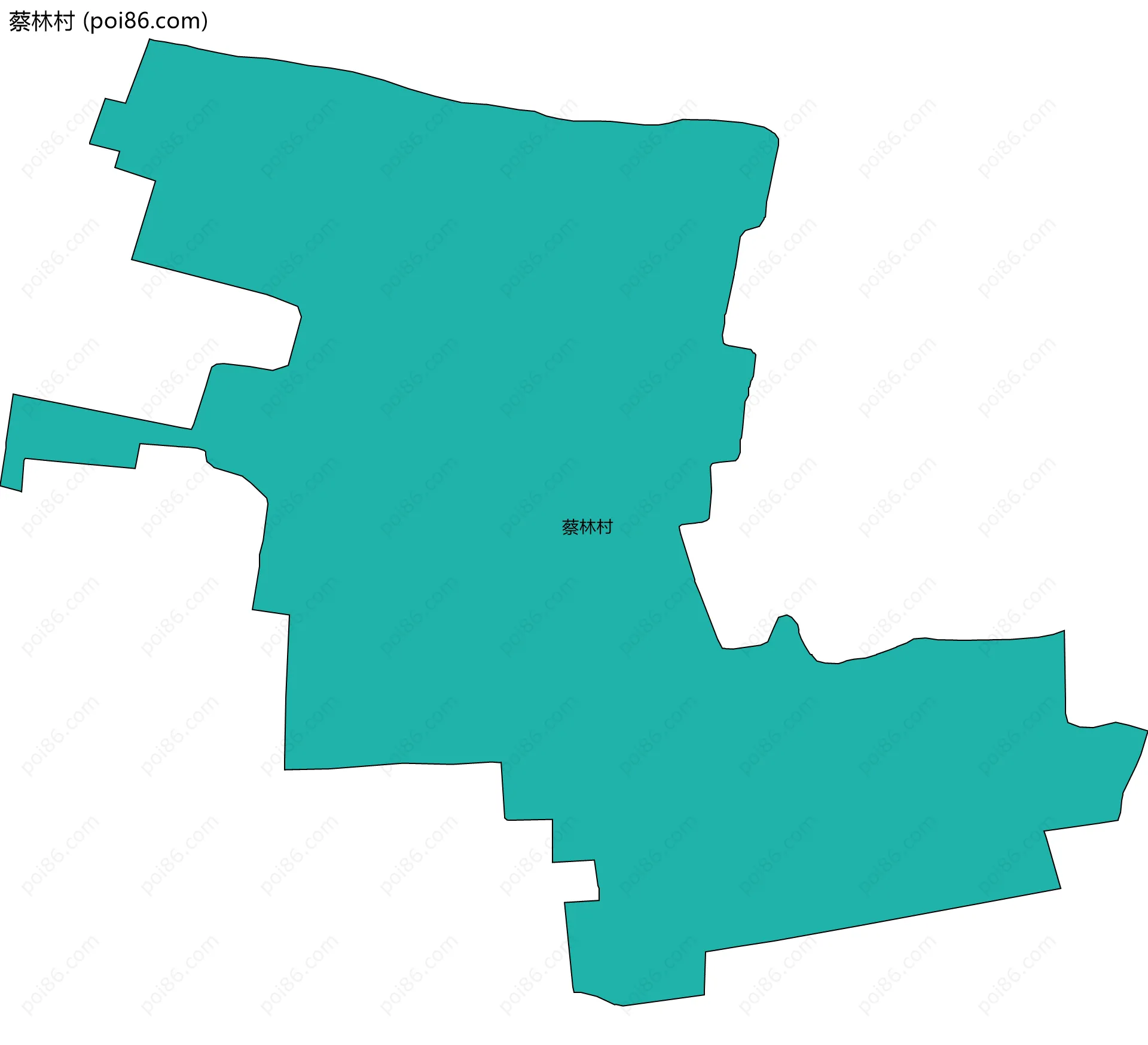 蔡林村边界地图