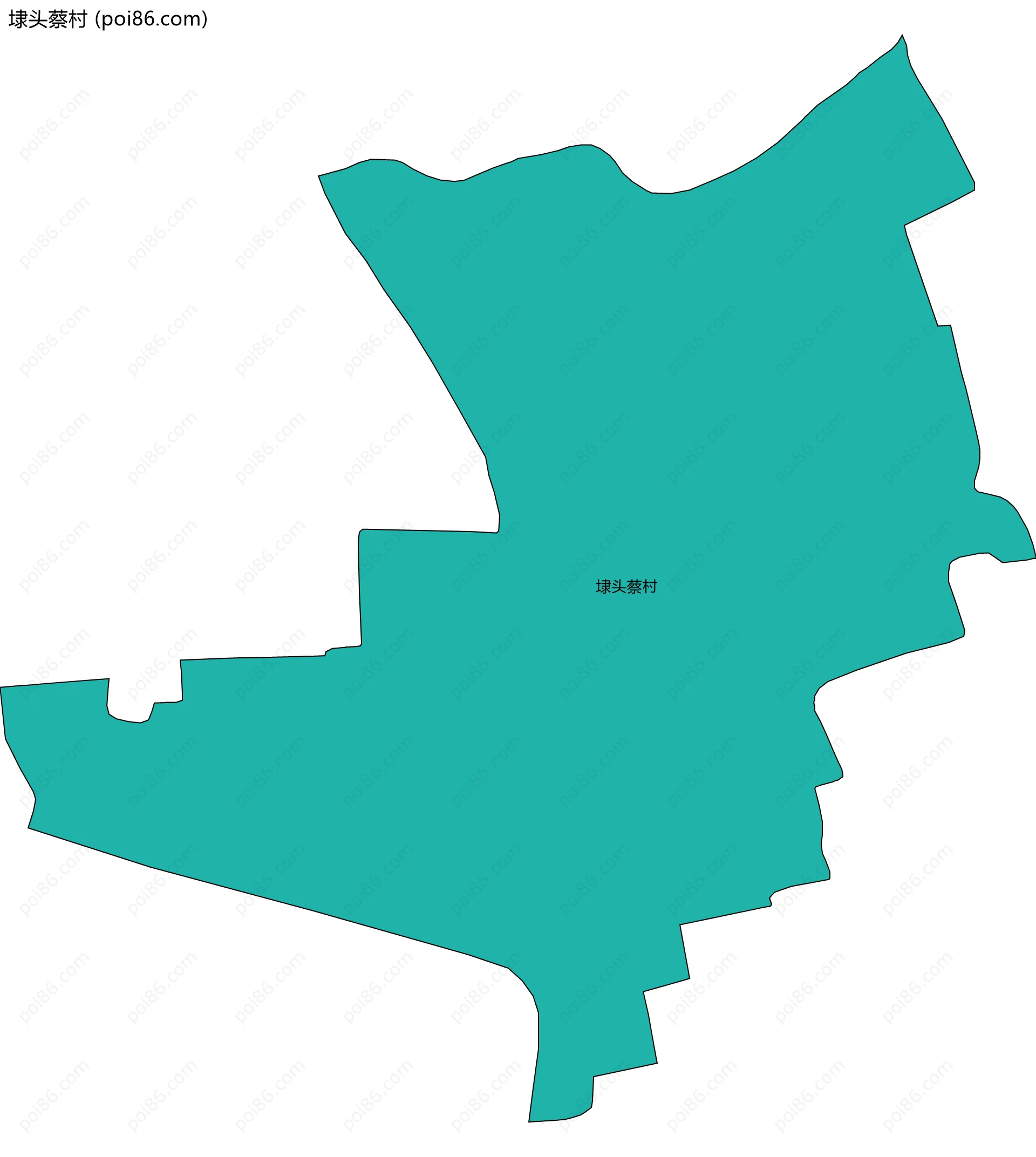 埭头蔡村边界地图