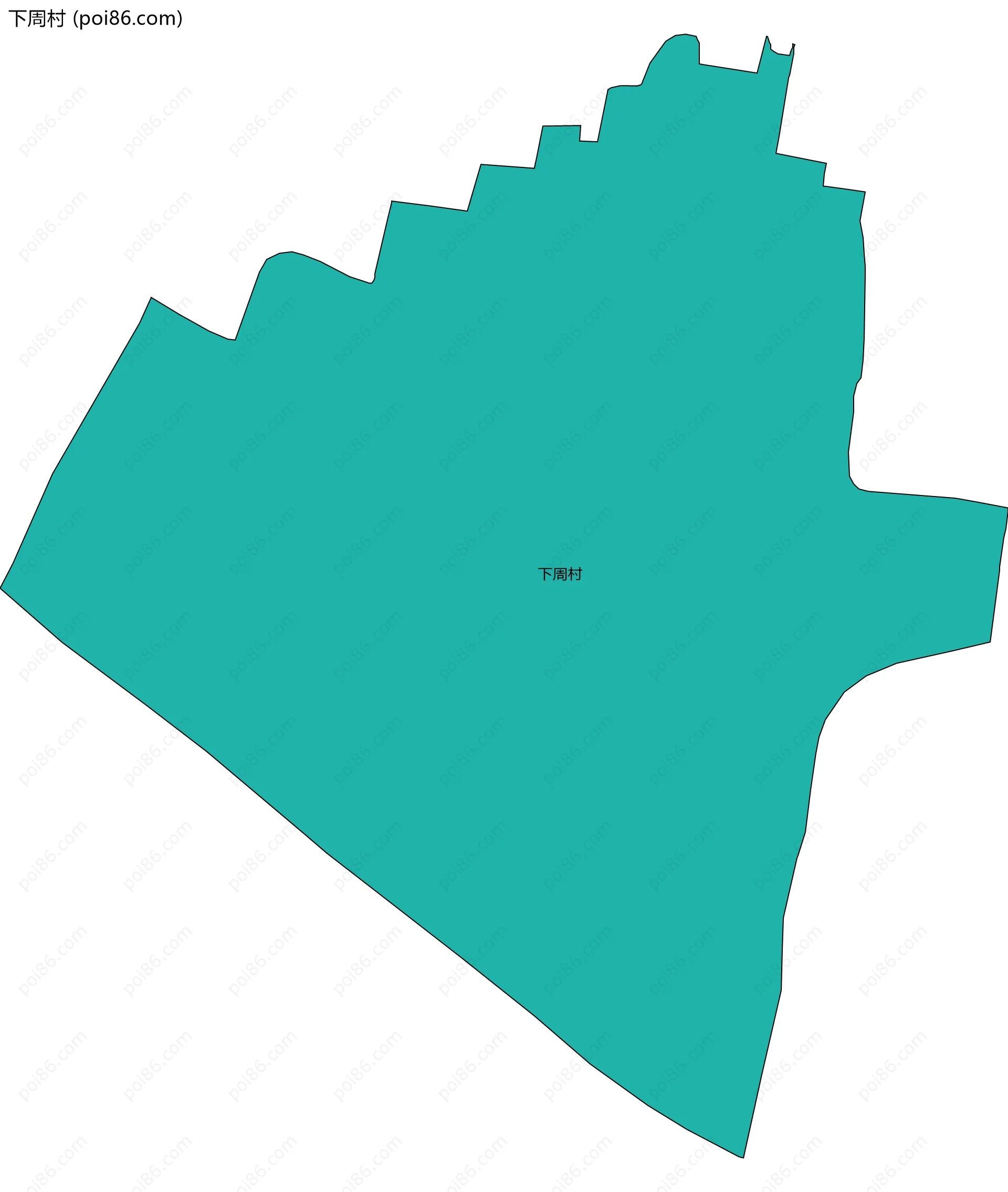 下周村边界地图
