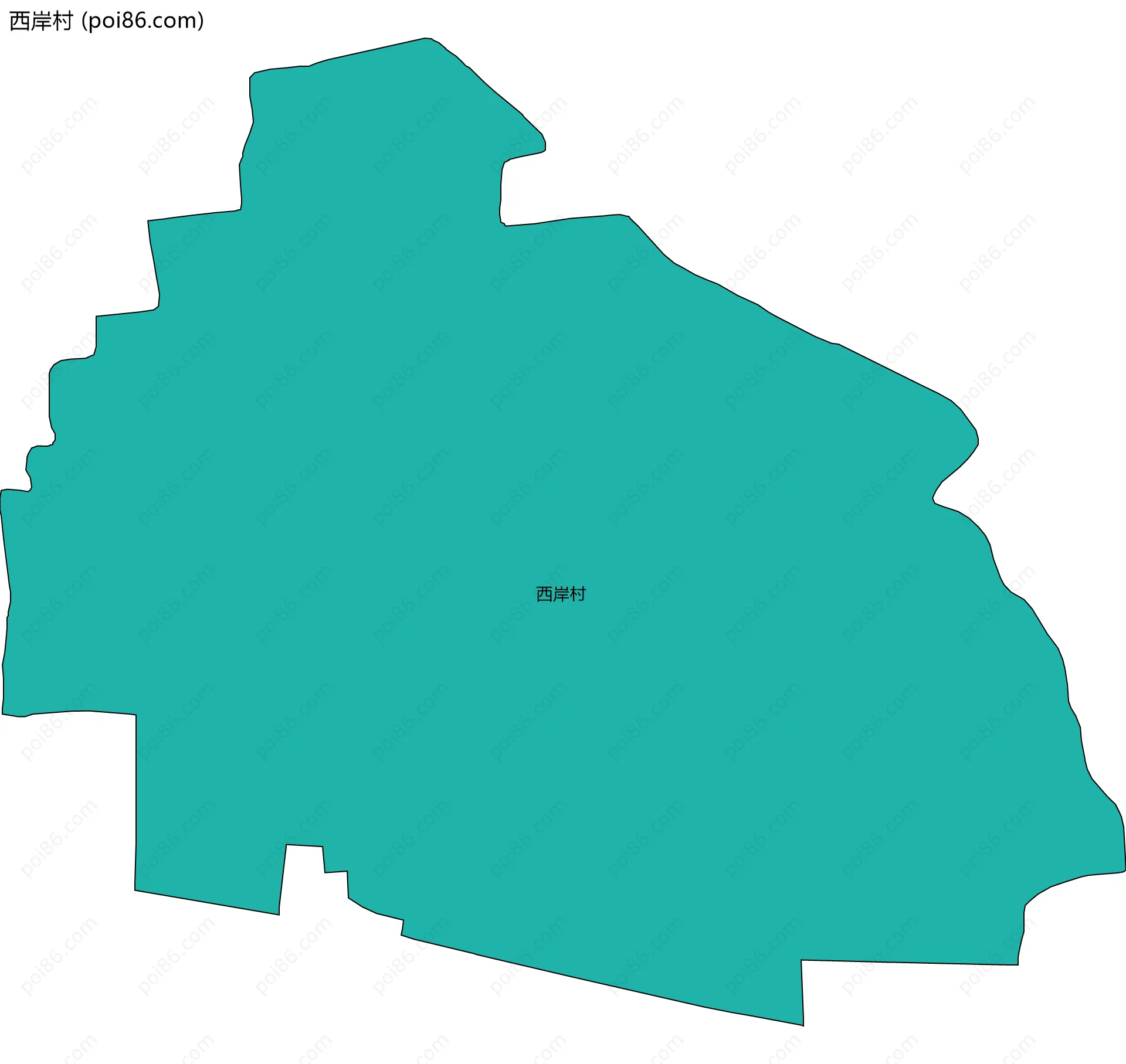 西岸村边界地图