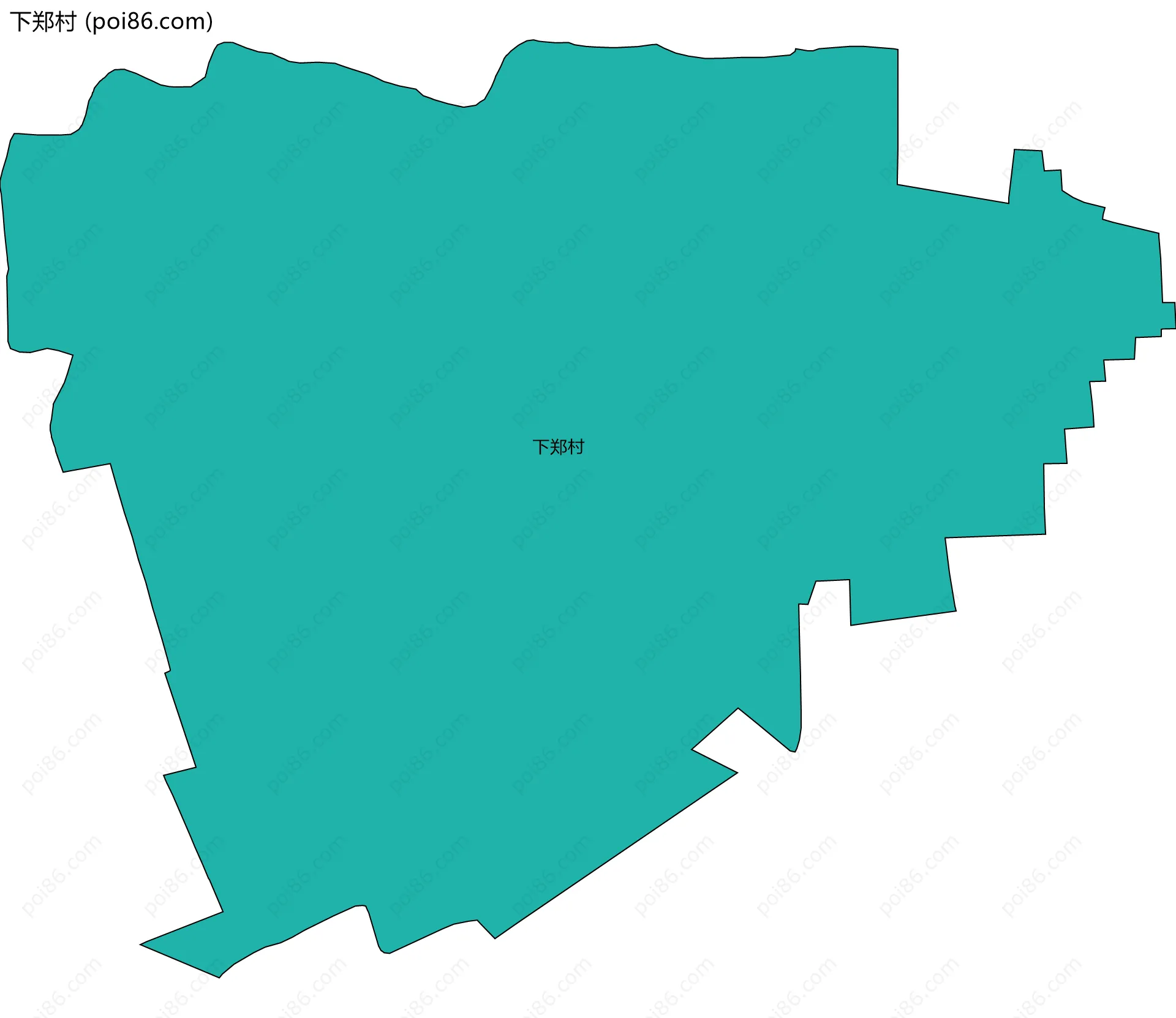 下郑村边界地图