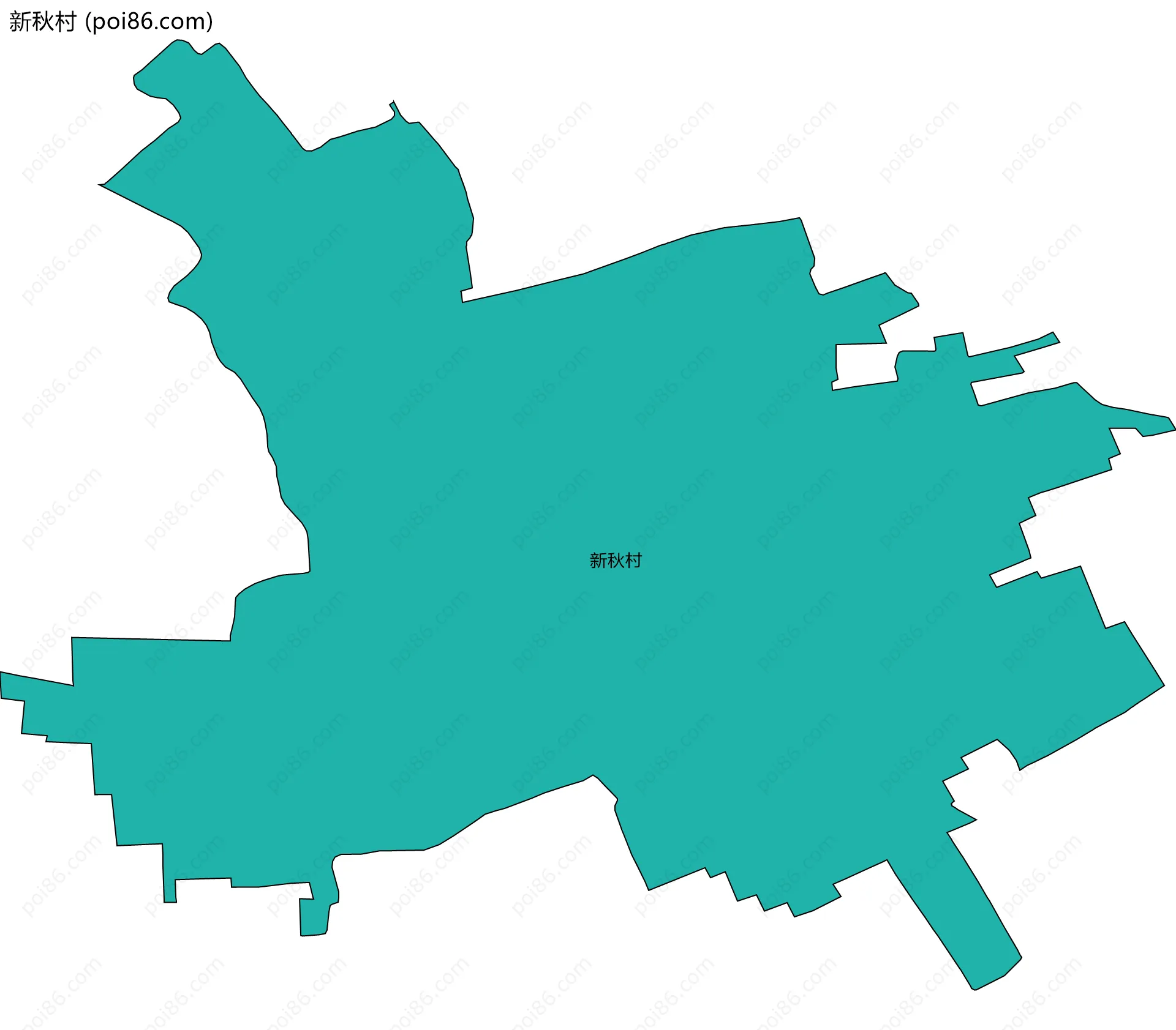 新秋村边界地图