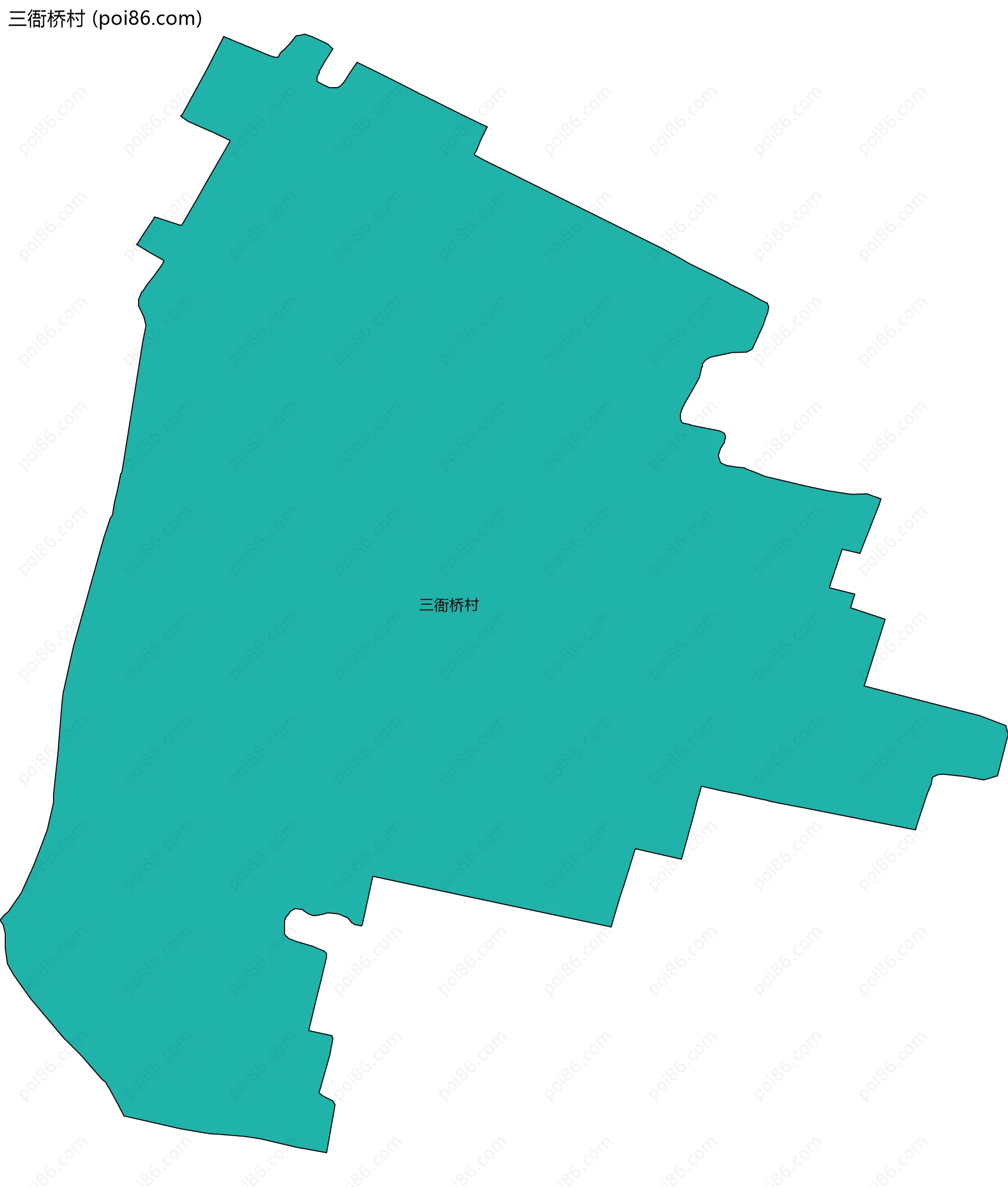 三衙桥村边界地图