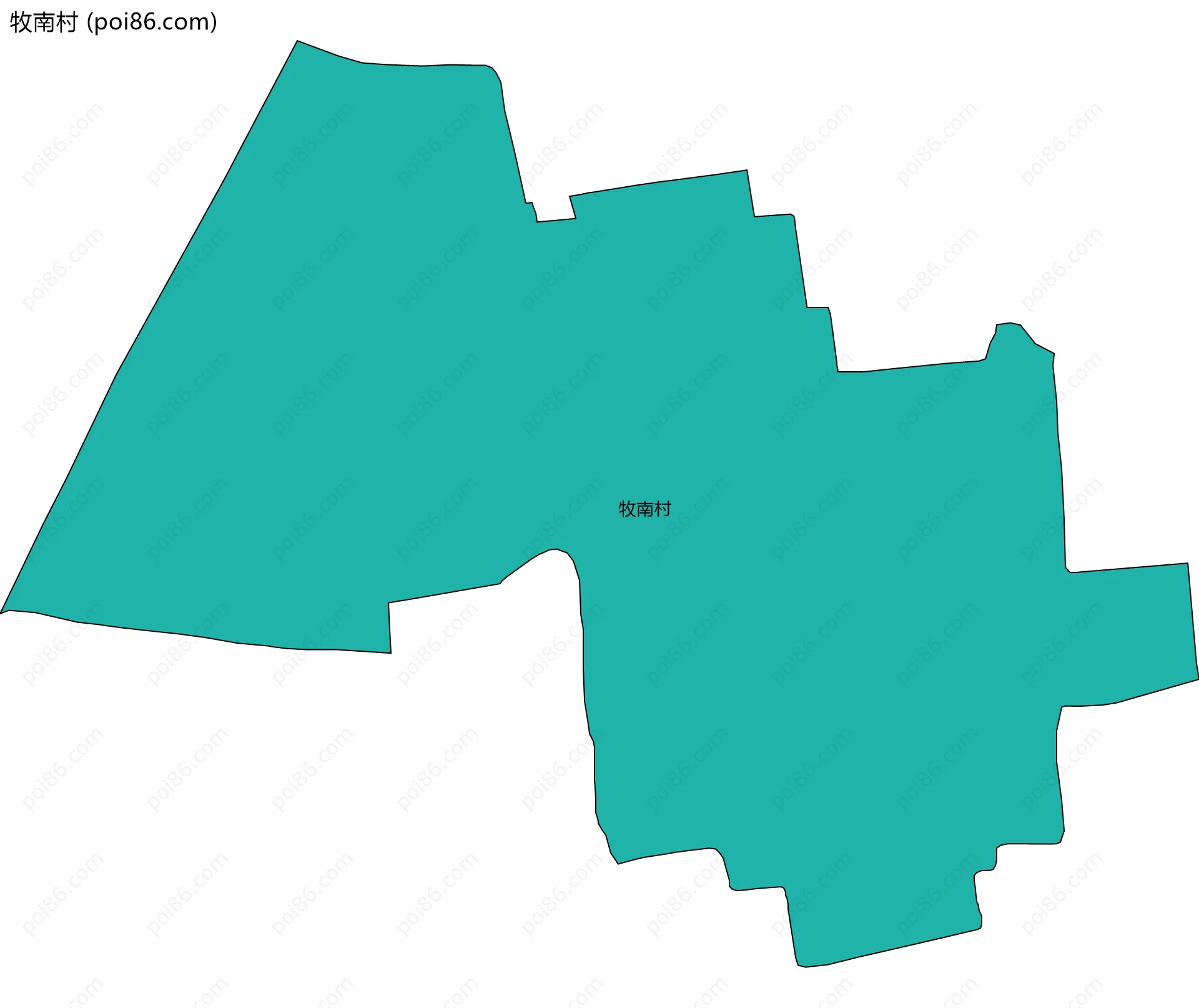 牧南村边界地图