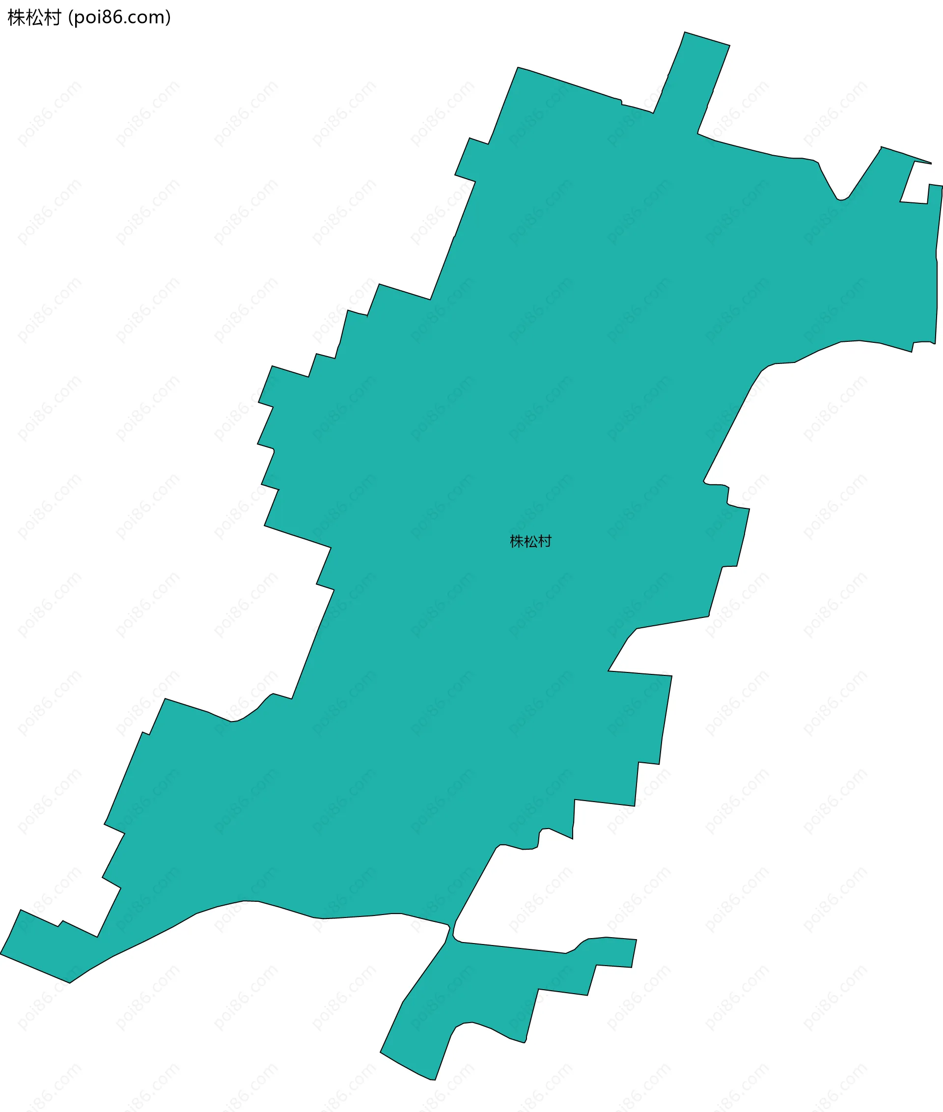 株松村边界地图