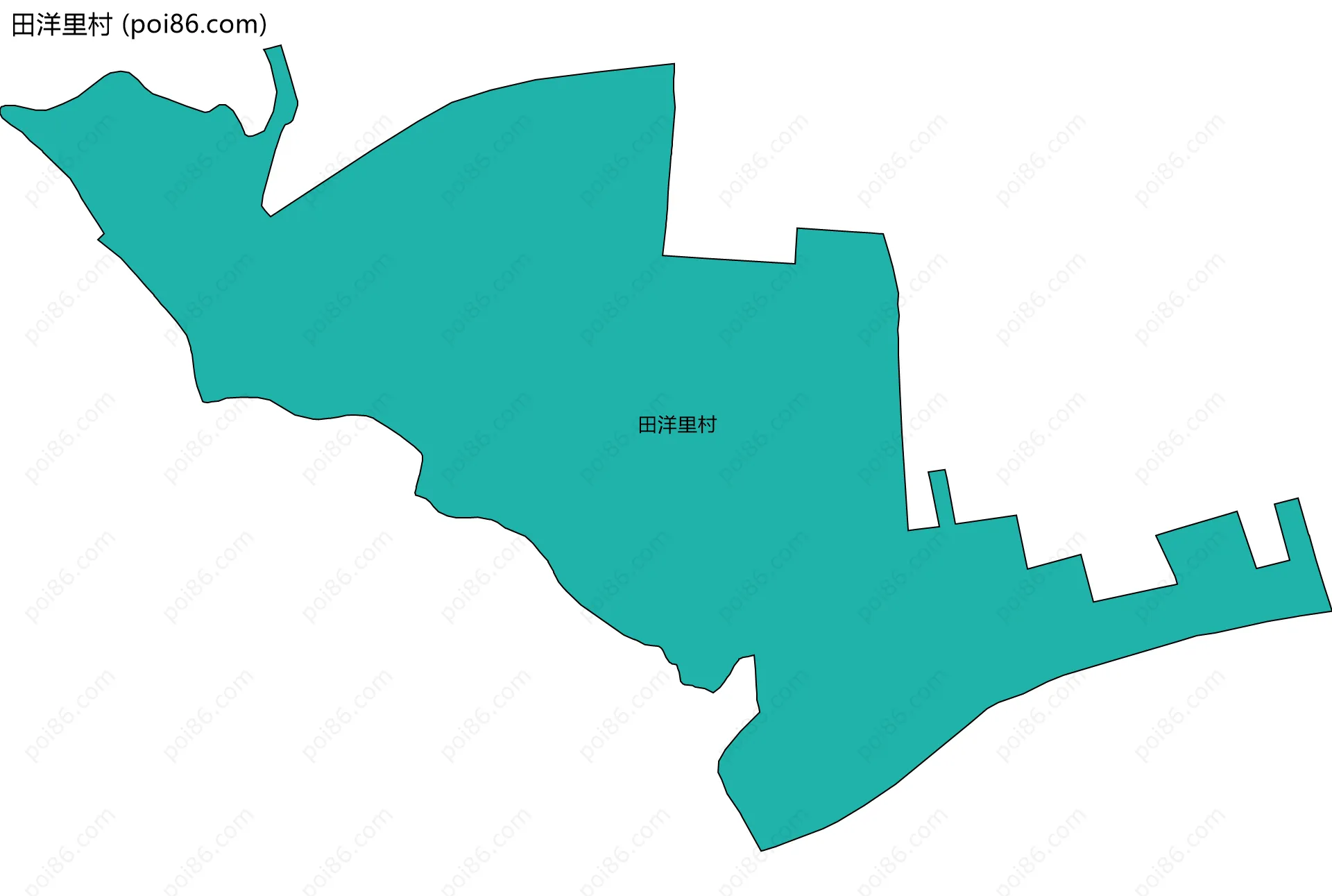 田洋里村边界地图