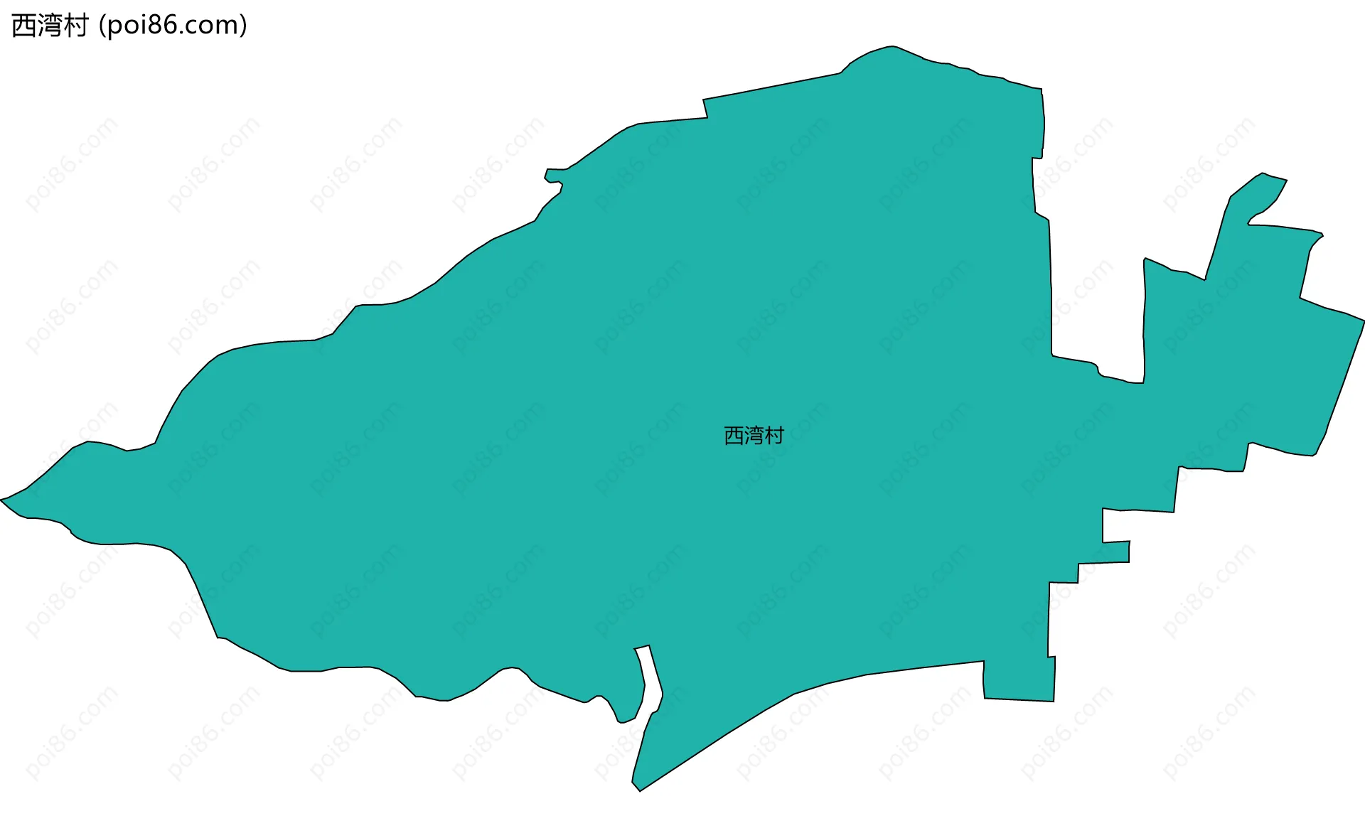西湾村边界地图