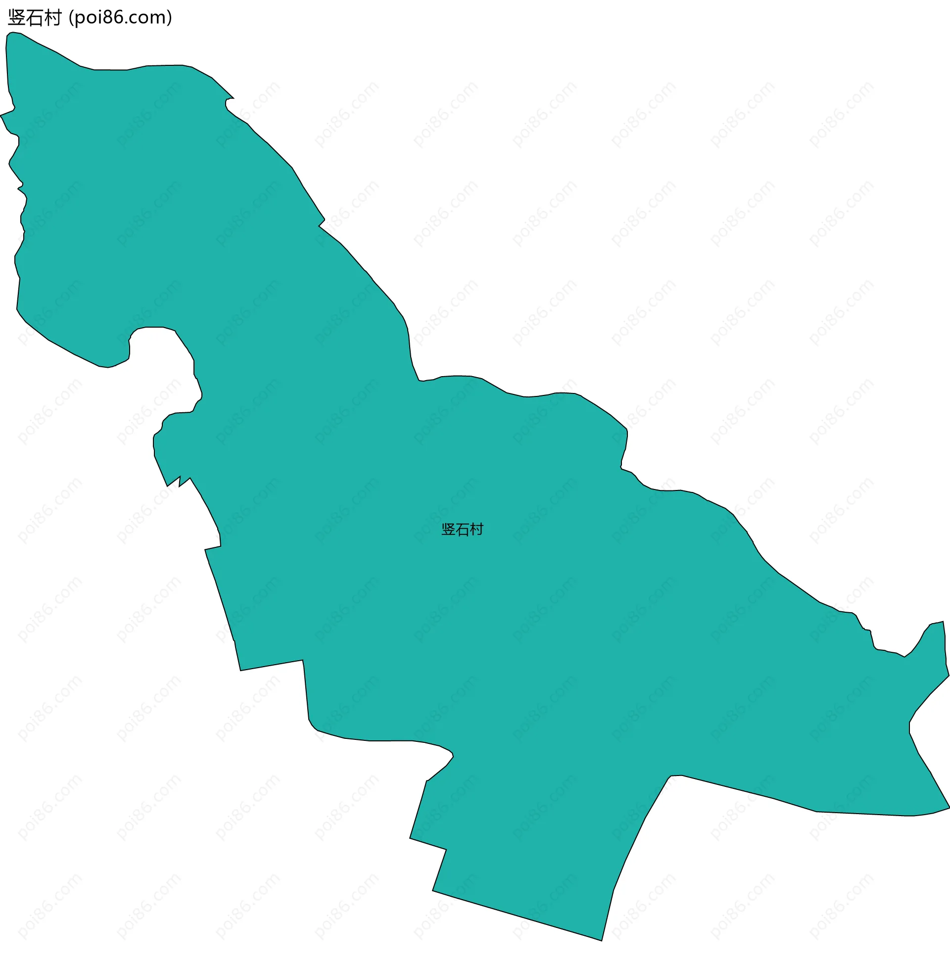 竖石村边界地图