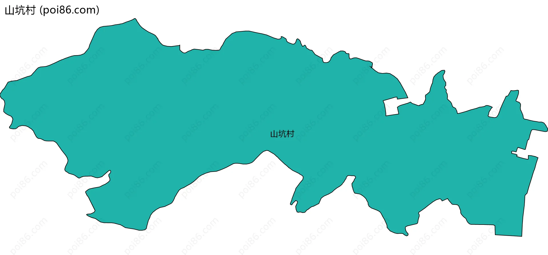 山坑村边界地图