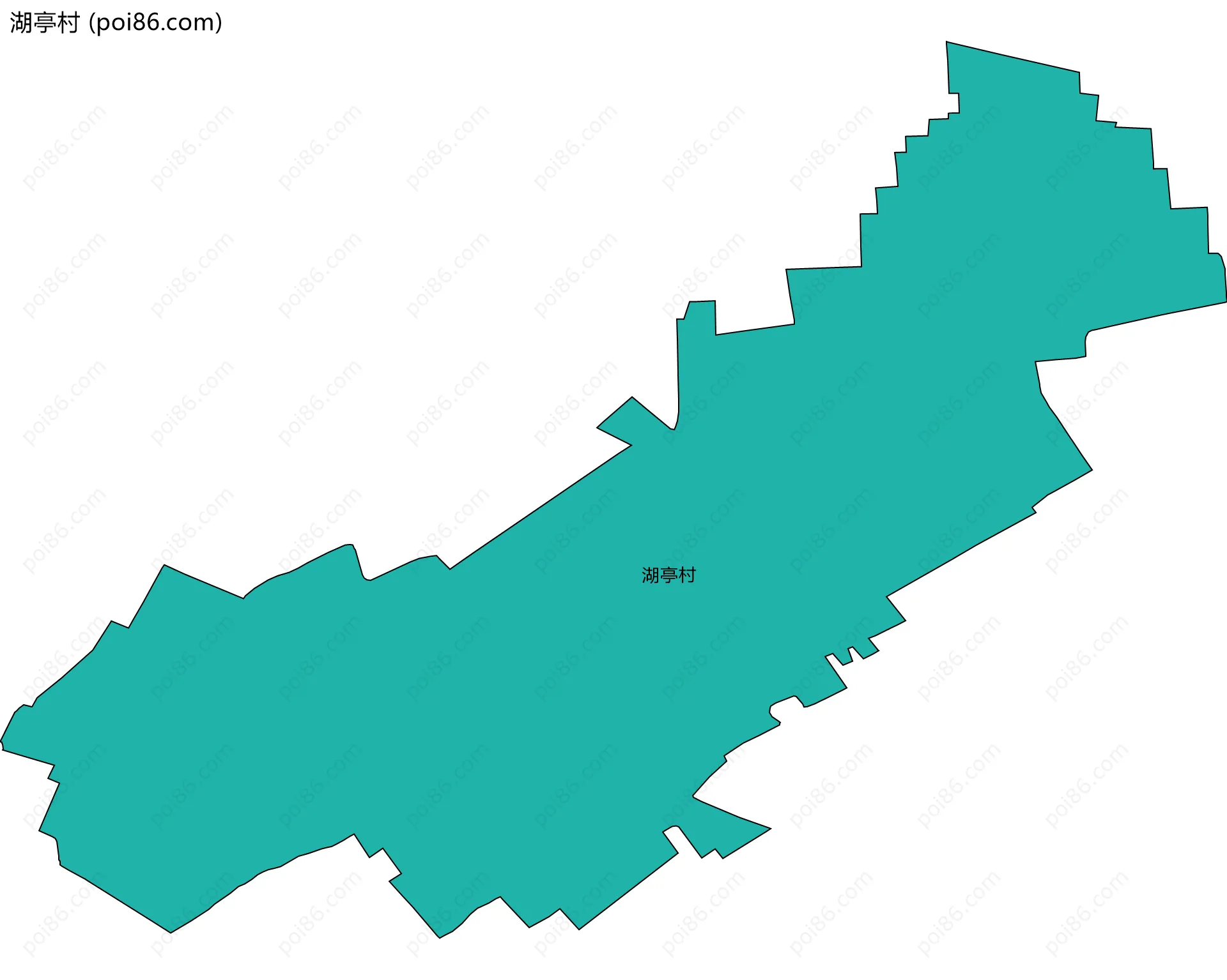 湖亭村边界地图