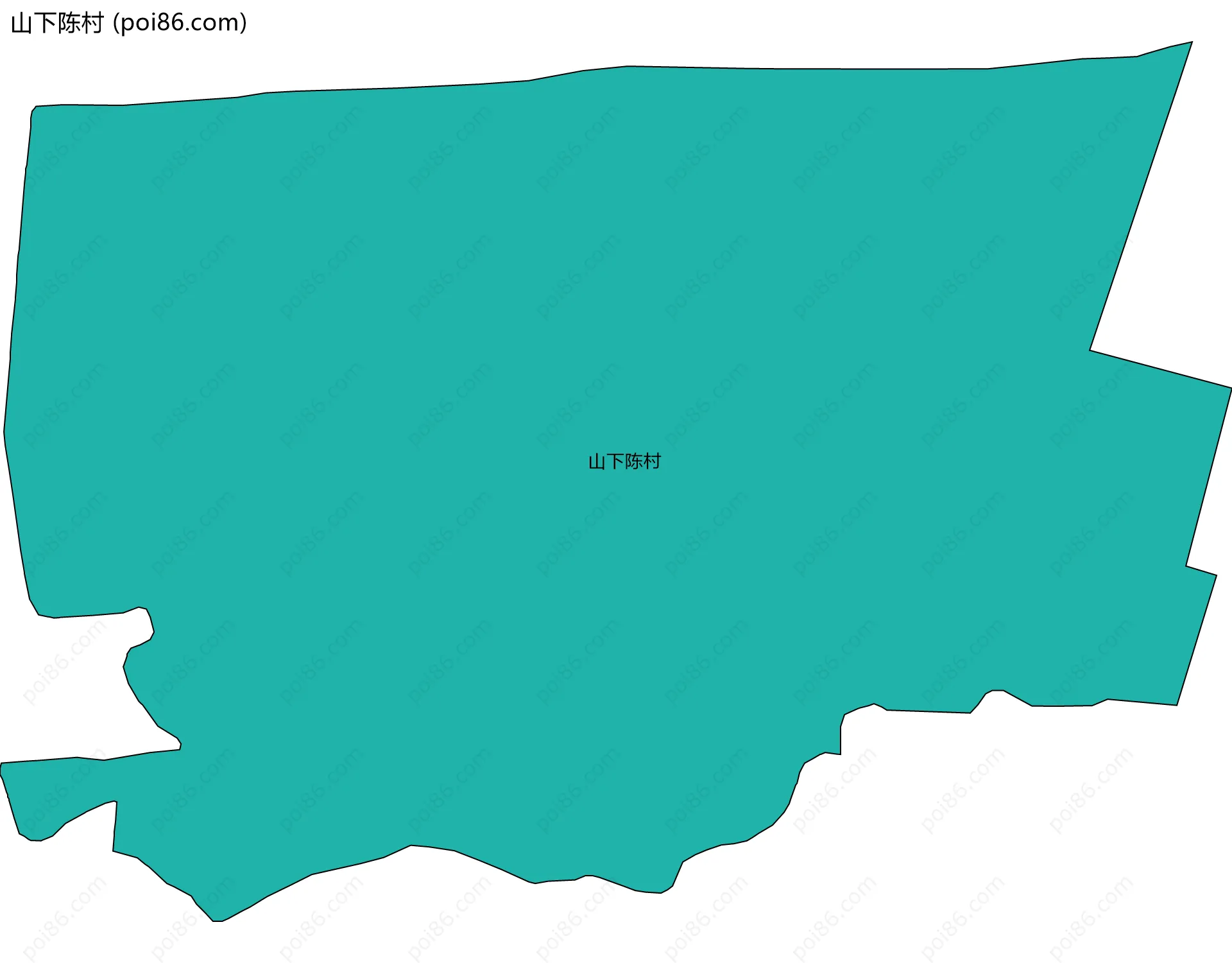 山下陈村边界地图