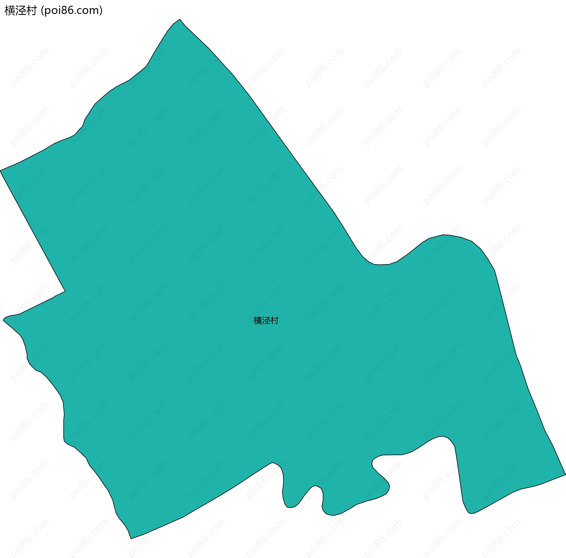 横泾村边界地图