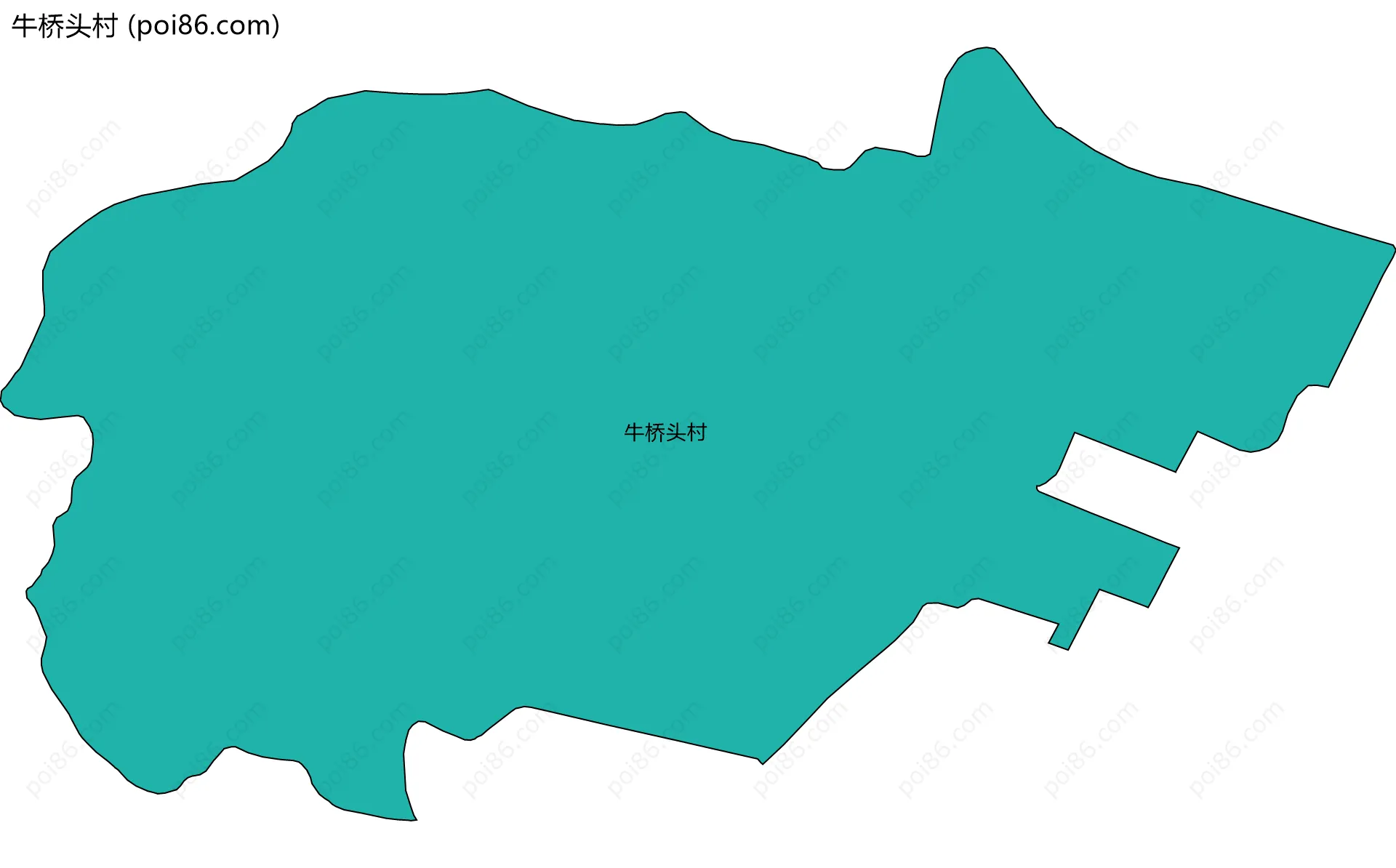 牛桥头村边界地图