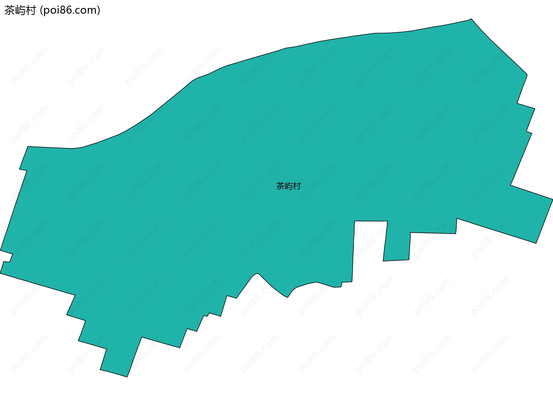 茶屿村边界地图