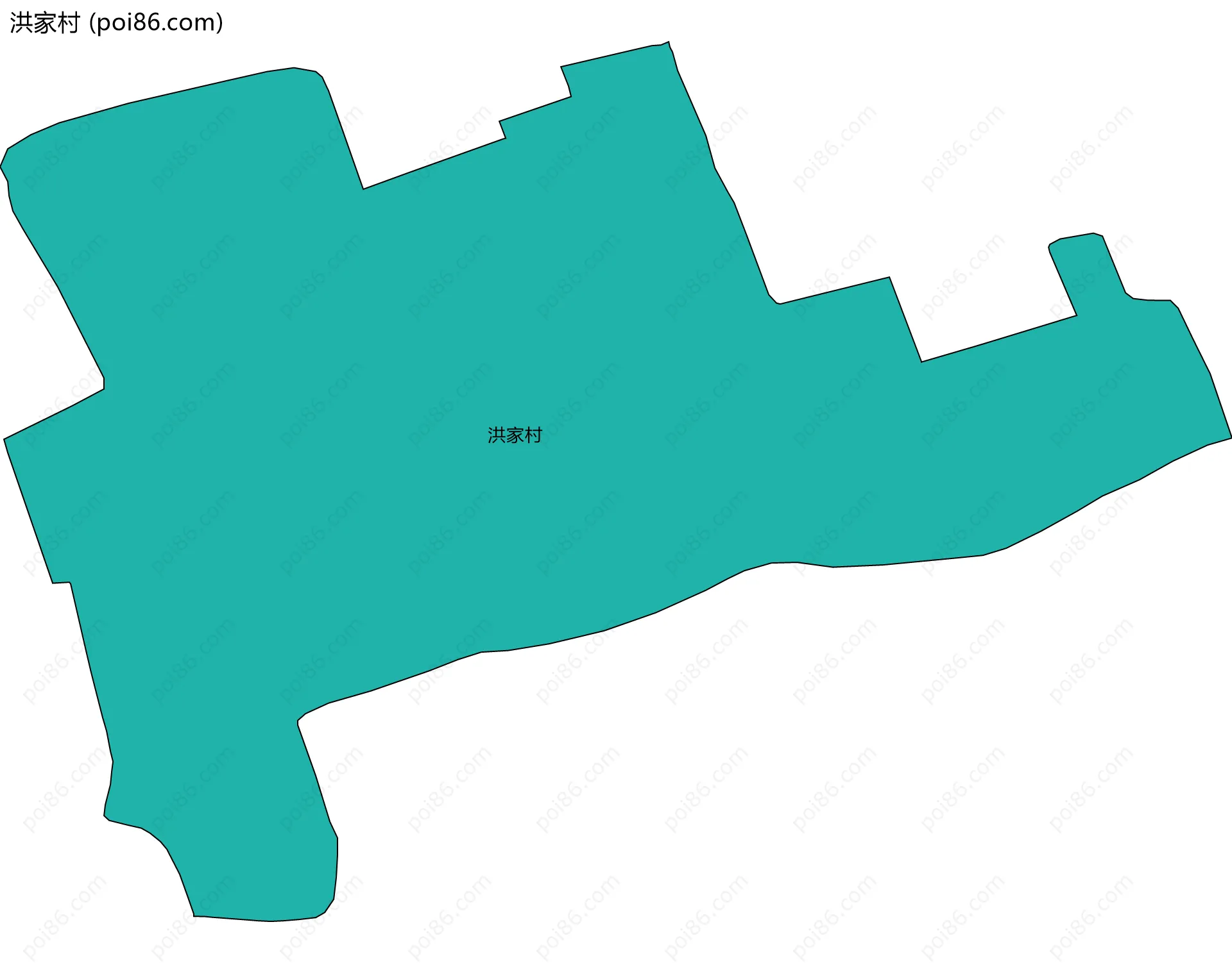 洪家村边界地图