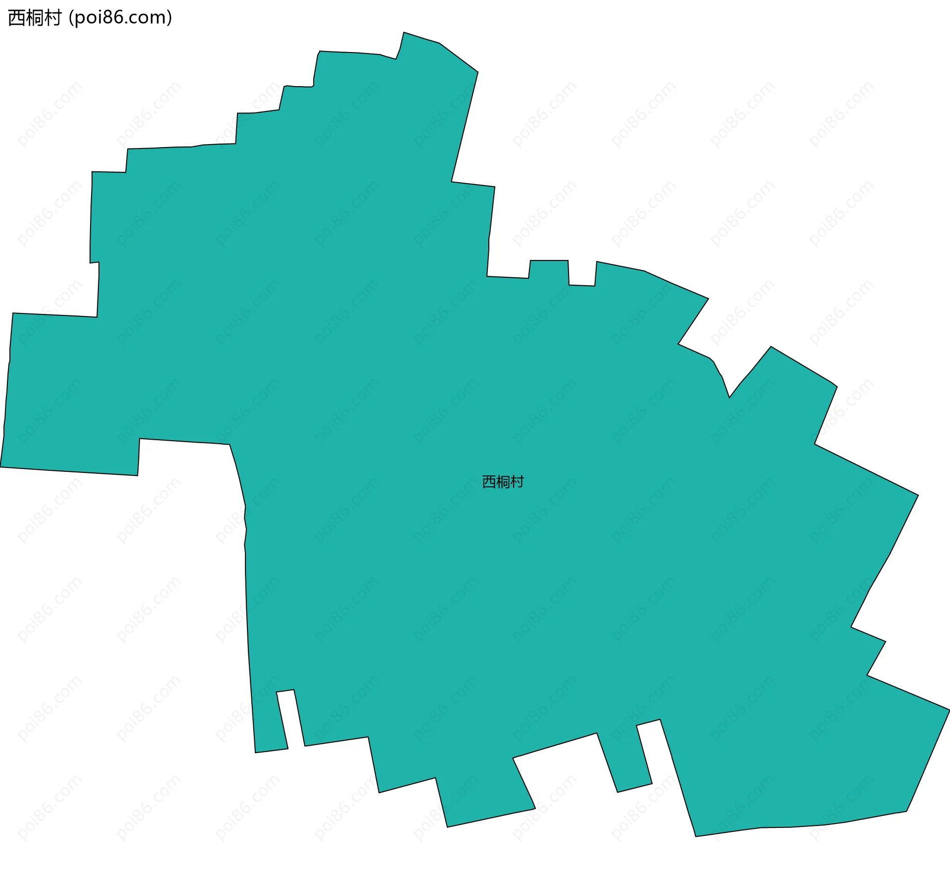 西桐村边界地图